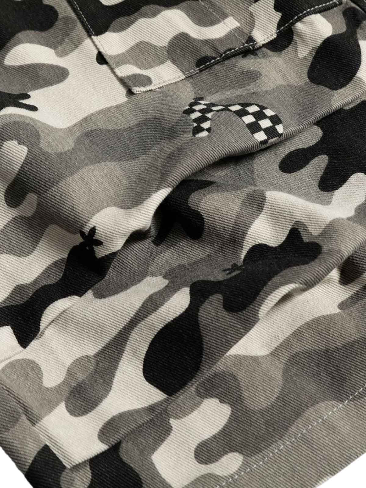 Camouflage Multi-pocket Cargo Jorts - 2429 - Image 6