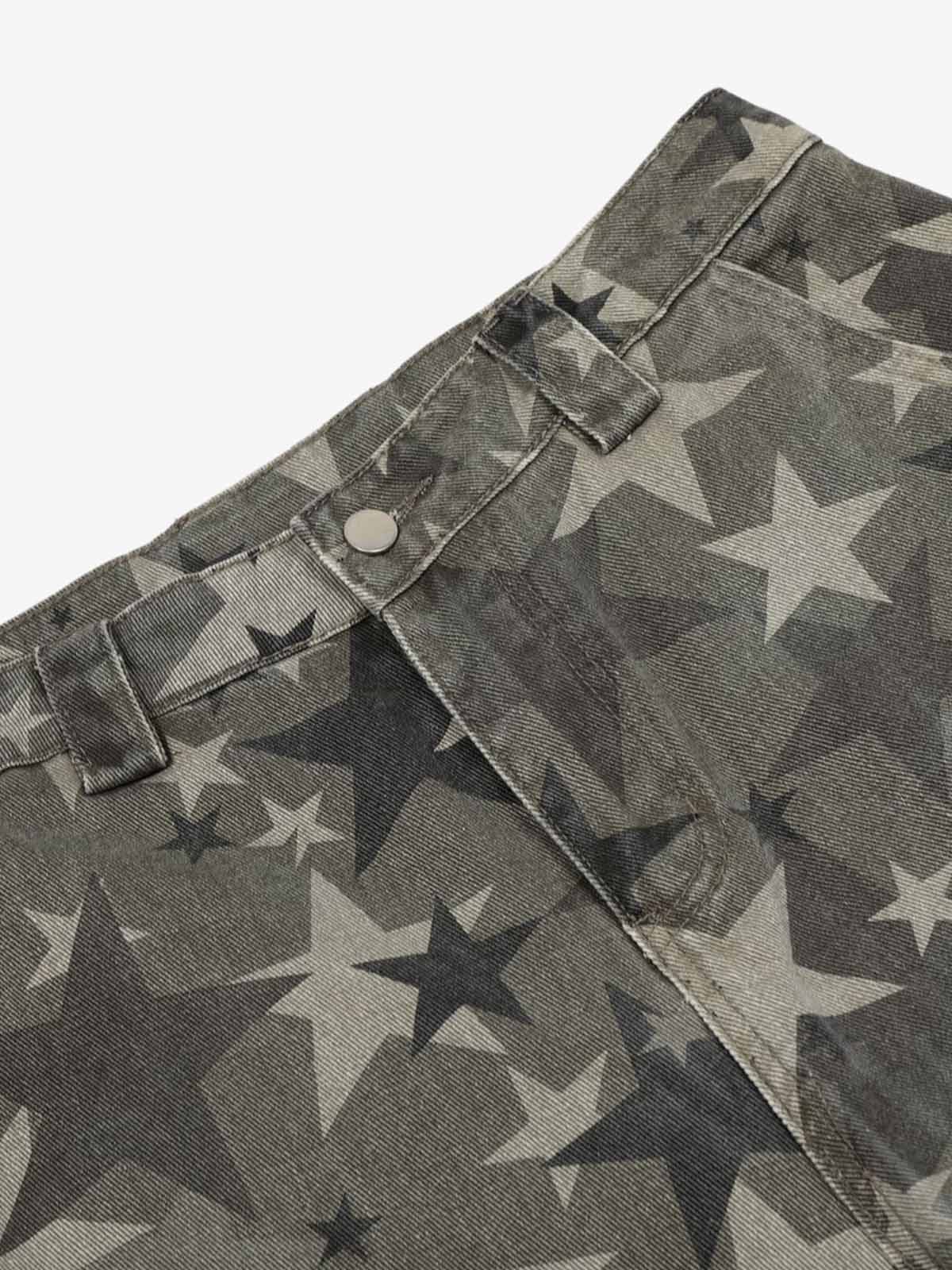 Camouflage Machete RO Star Wide-Leg Jeans - Image 11