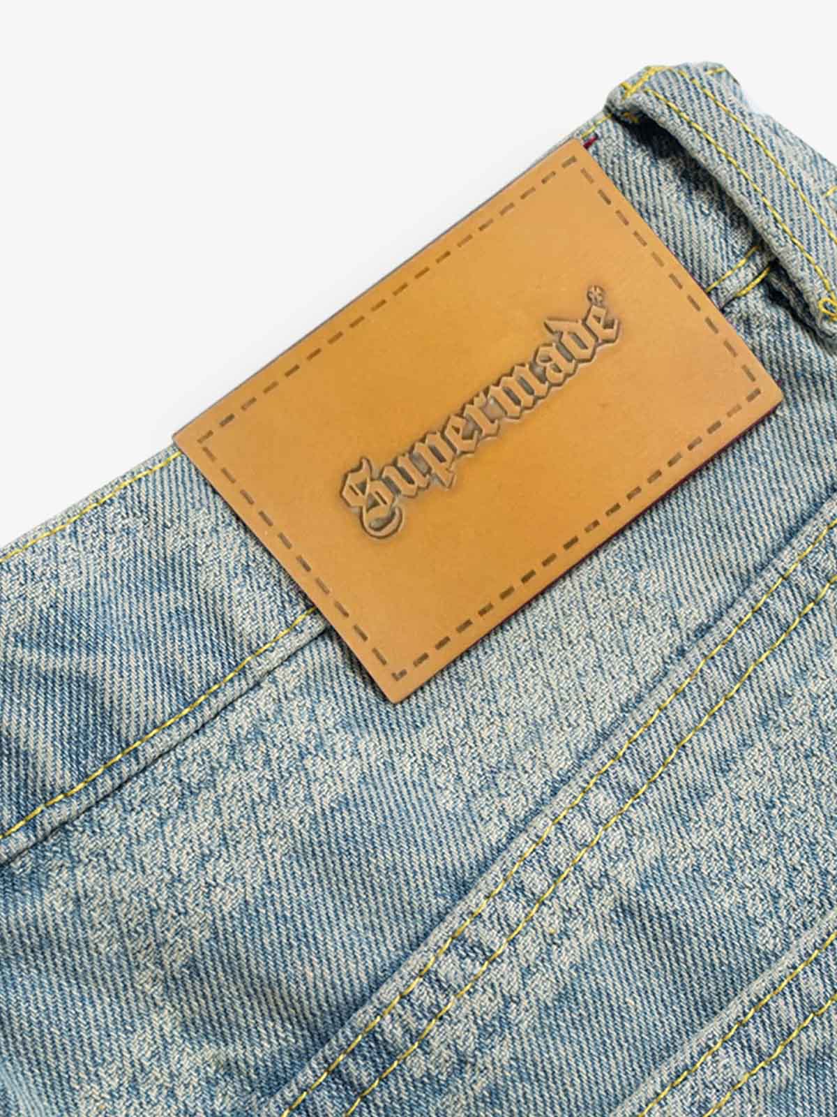Checkerboard Distressed Jeans - Image 4