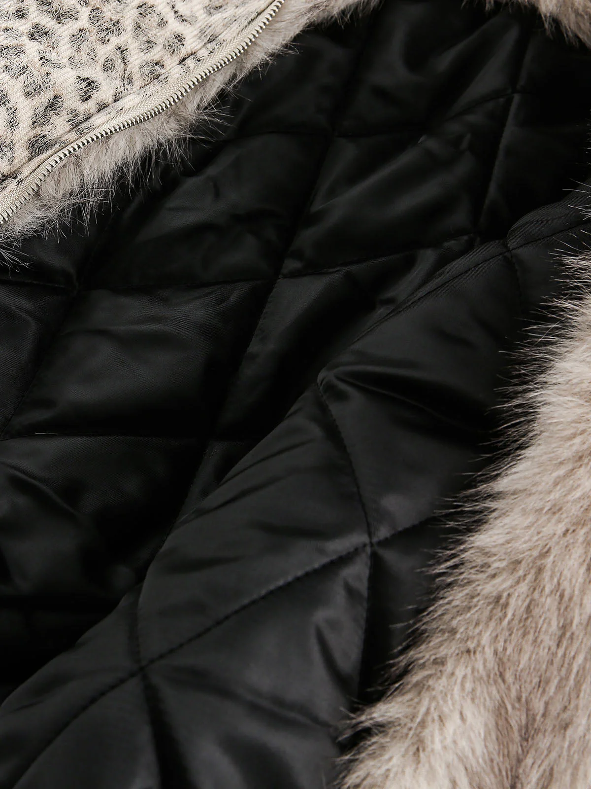 Cotton Cheetah Print Mink Fur Hooded Jacket - 2270 - Image 10