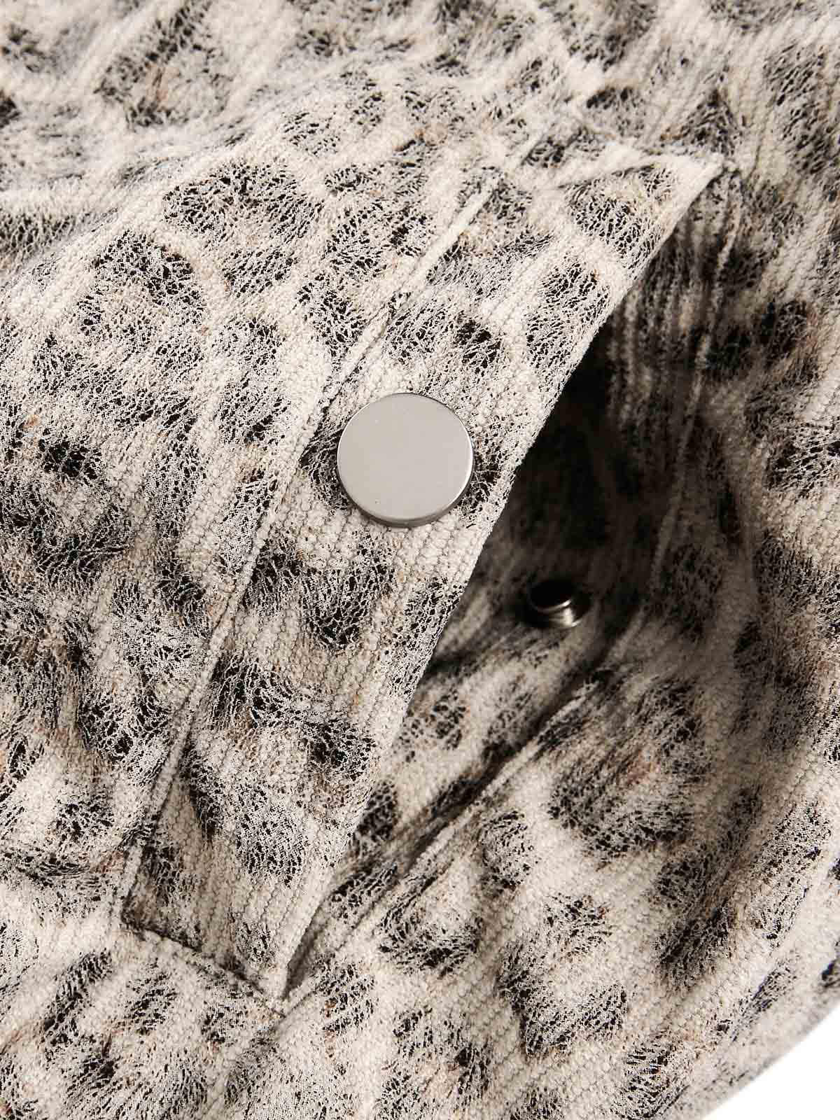 Cotton Cheetah Print Mink Fur Hooded Jacket - 2270 - Image 12