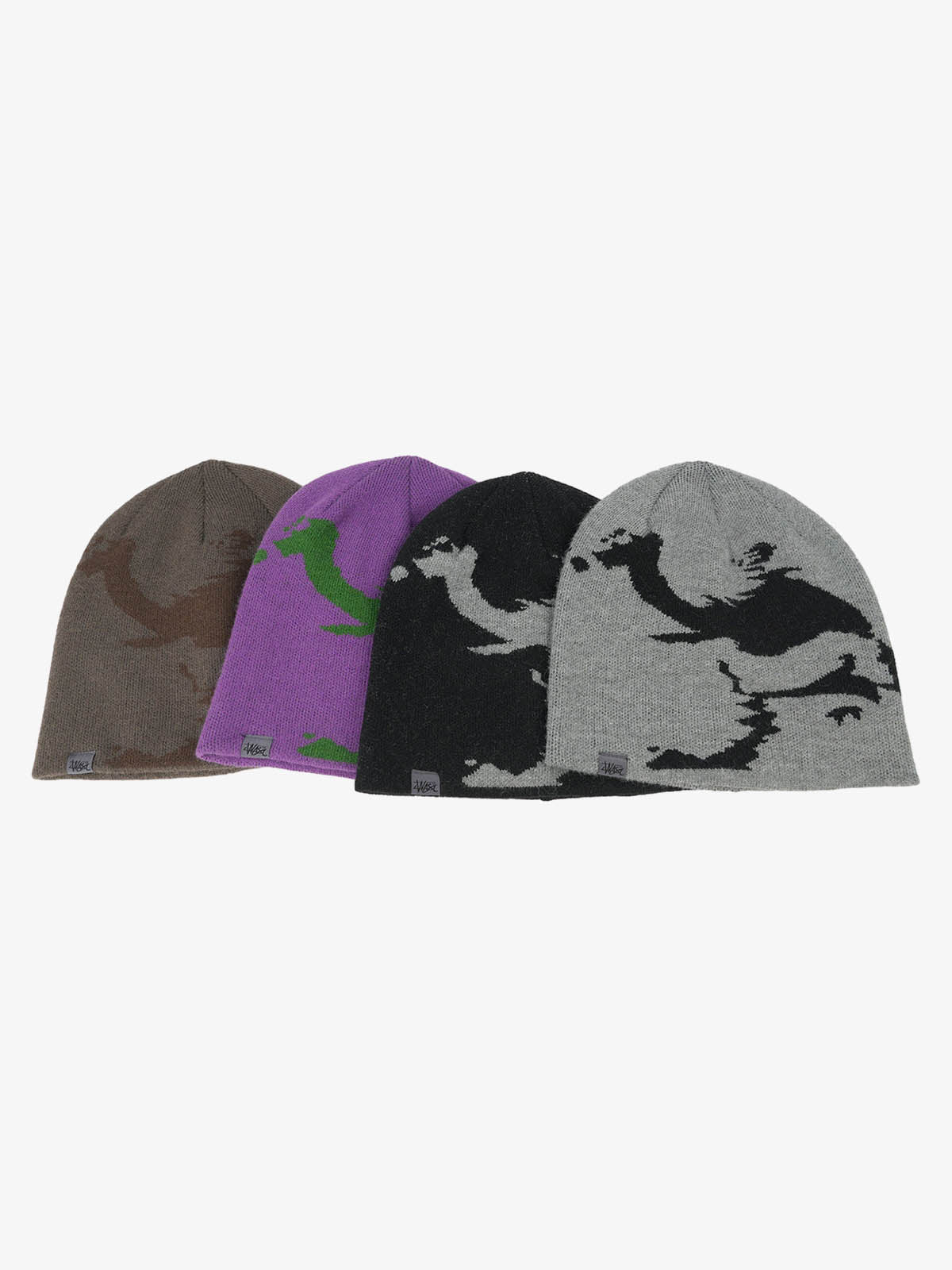 Contrast Color Jacquard Knit Beanie - Image 9