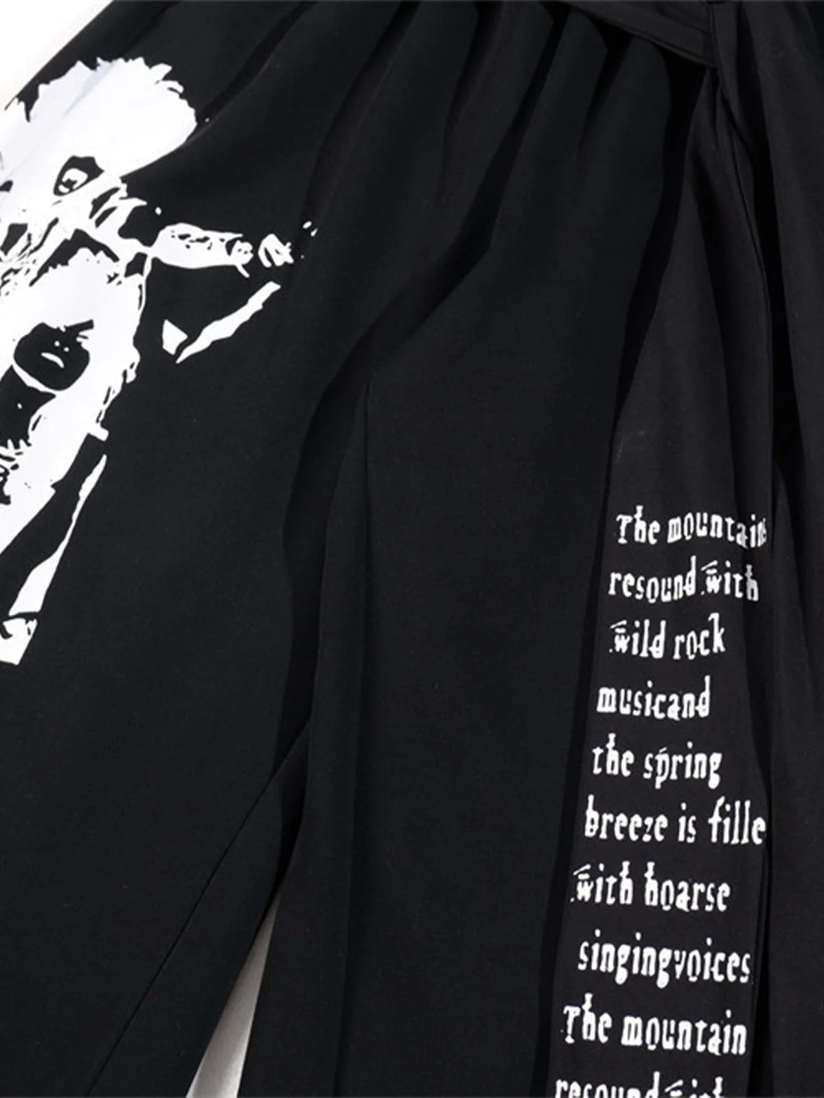 Dark Street Character Print Waist Strap Detail Barrel Pants - Image 11