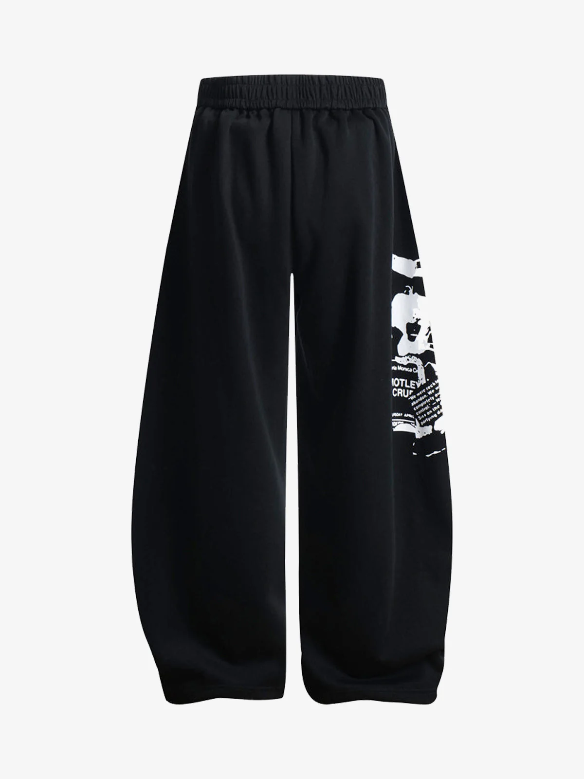 Dark Street Character Print Waist Strap Detail Barrel Pants - Image 8