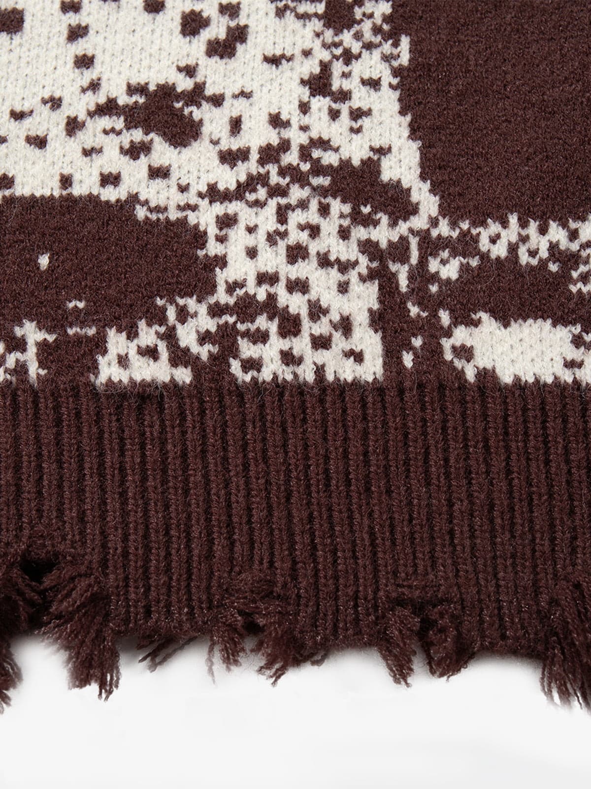 Dark Street Skull Frayed Hem Sweater - Image 16