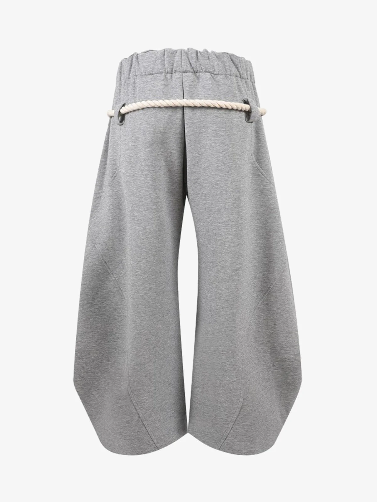 Decorative Rope Detail Wide Leg Sweatpants - Image 3