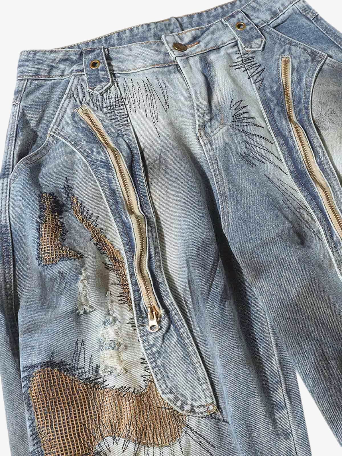 RO Style Washed Barrel Jeans - 2421 - Image 6