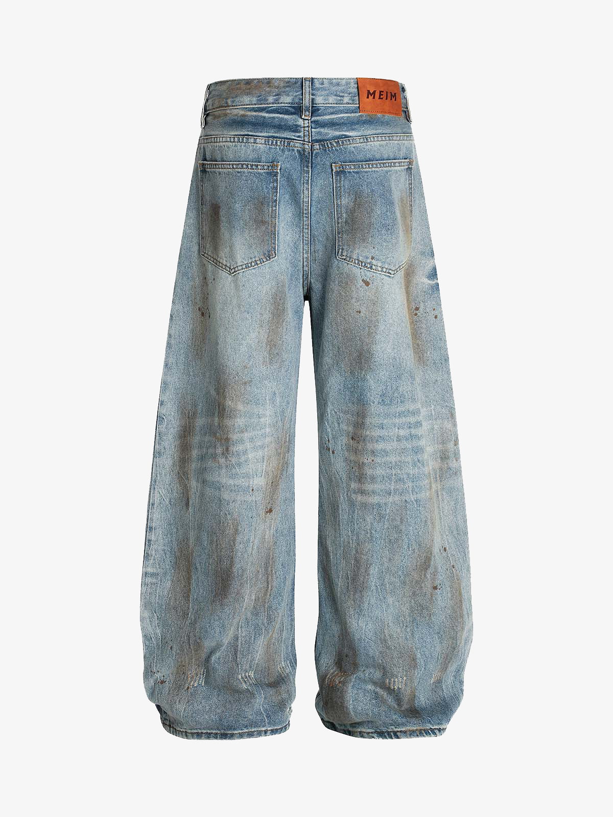 Washed Distressed Ripped Barrel Jeans - 2445 - Image 7