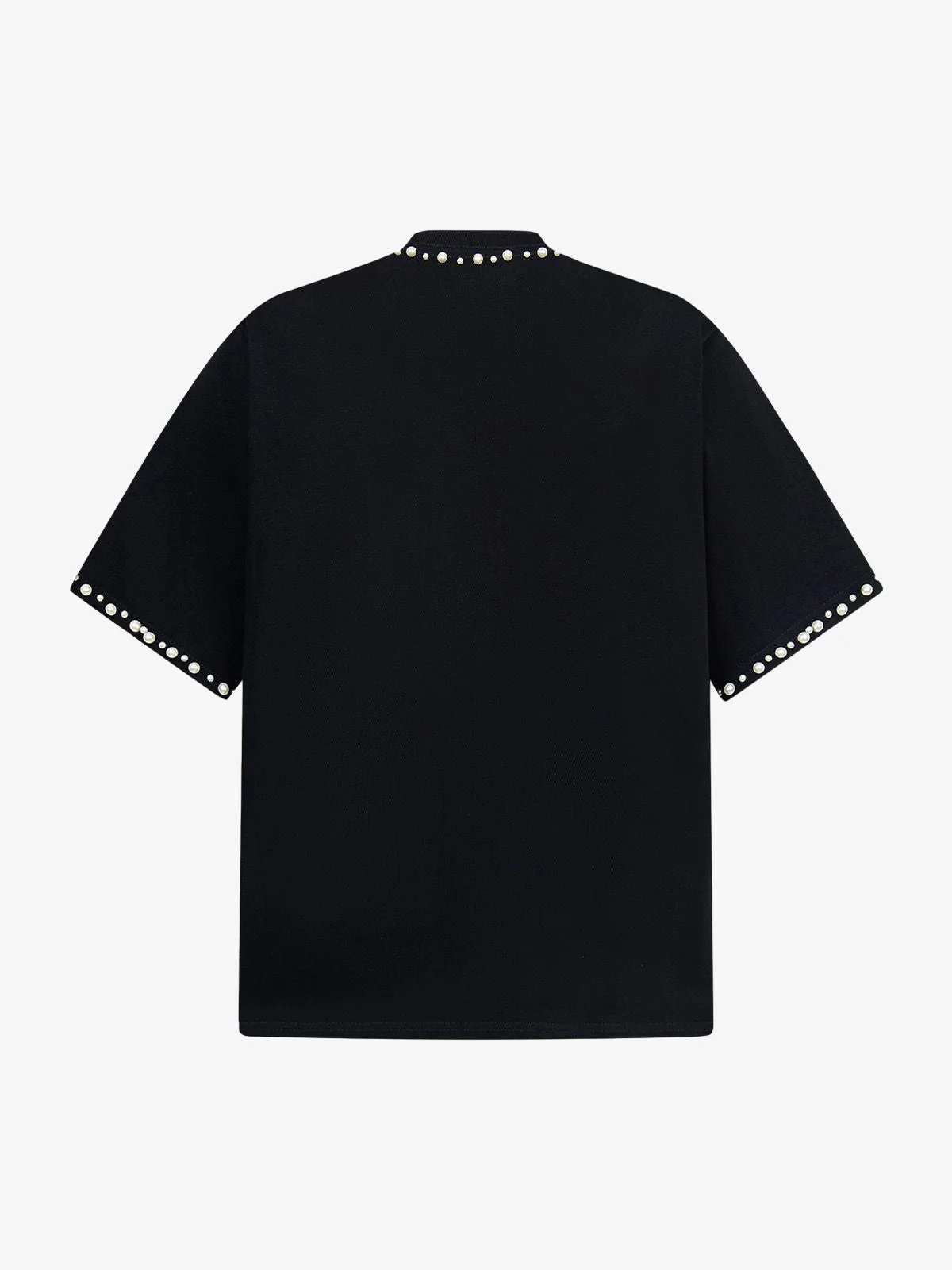 Elegant Pearl-Embellished Oversized T-Shirt - Image 8