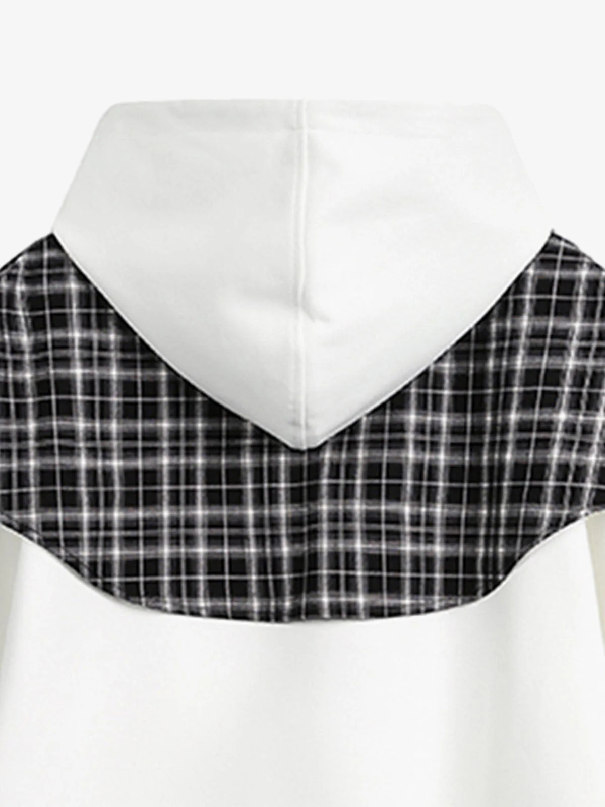 Fake Two-Piece Plaid Shirt Scarf Design Hoodie - Image 18
