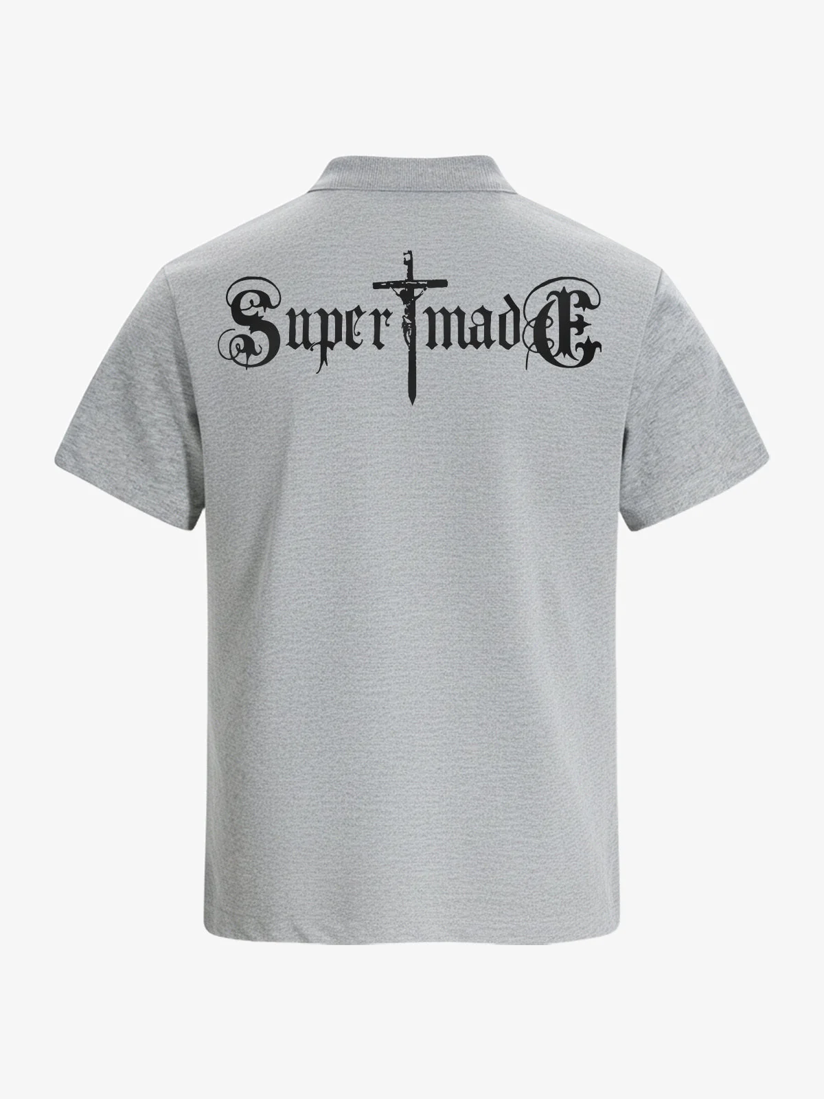 Gothic Graphic Henley Collar T-Shirt - Image 2