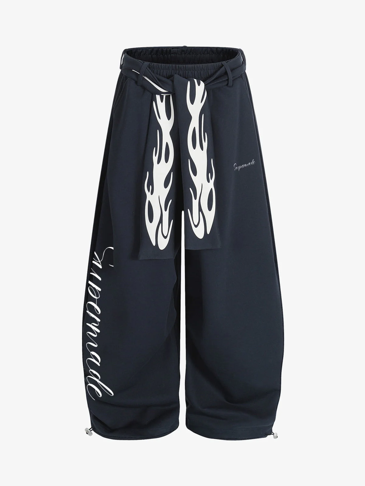 High Street Flame Print Baggy Sweatpants - Image 4