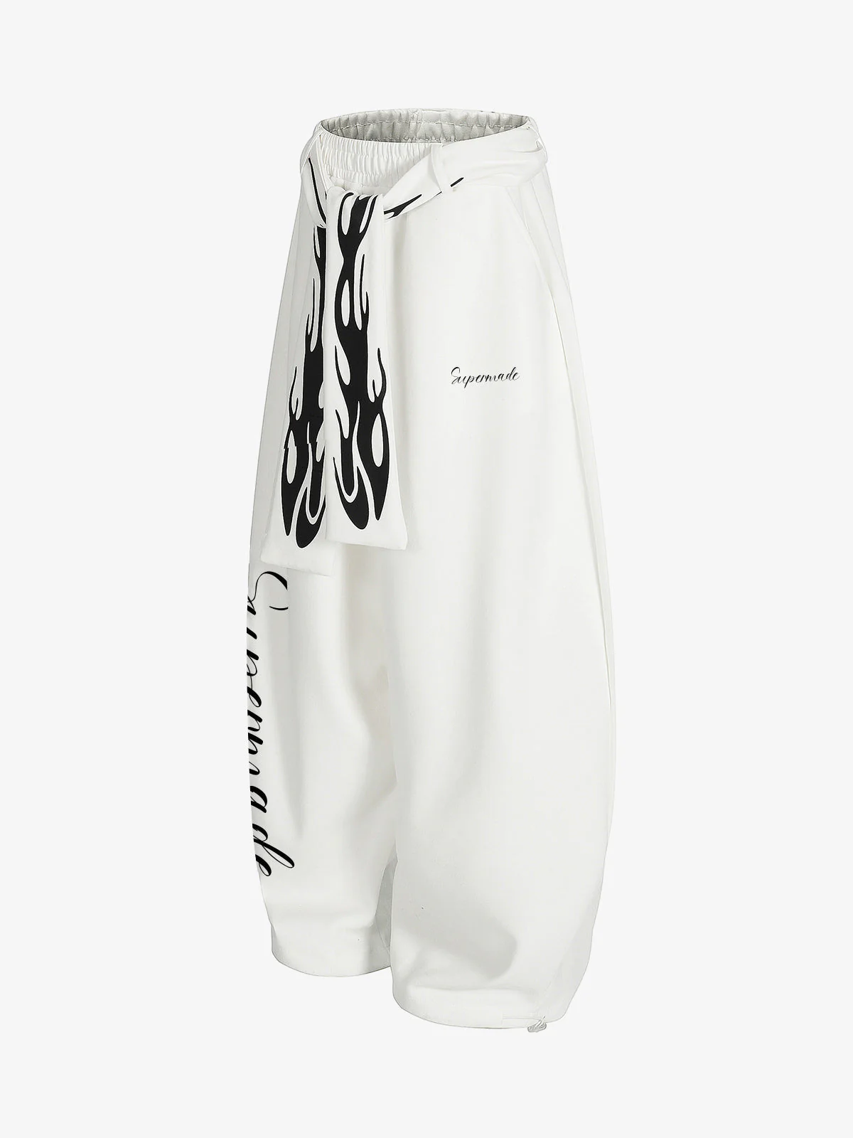 High Street Flame Print Baggy Sweatpants - Image 7
