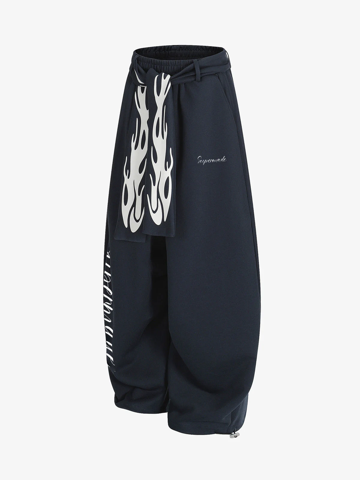 High Street Flame Print Baggy Sweatpants - Image 8