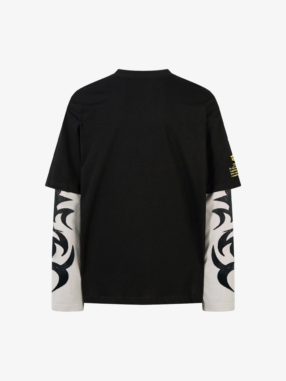 Hip-Hop Punk Faux Two-Piece Long-Sleeved T-Shirt - 2457 - Image 6