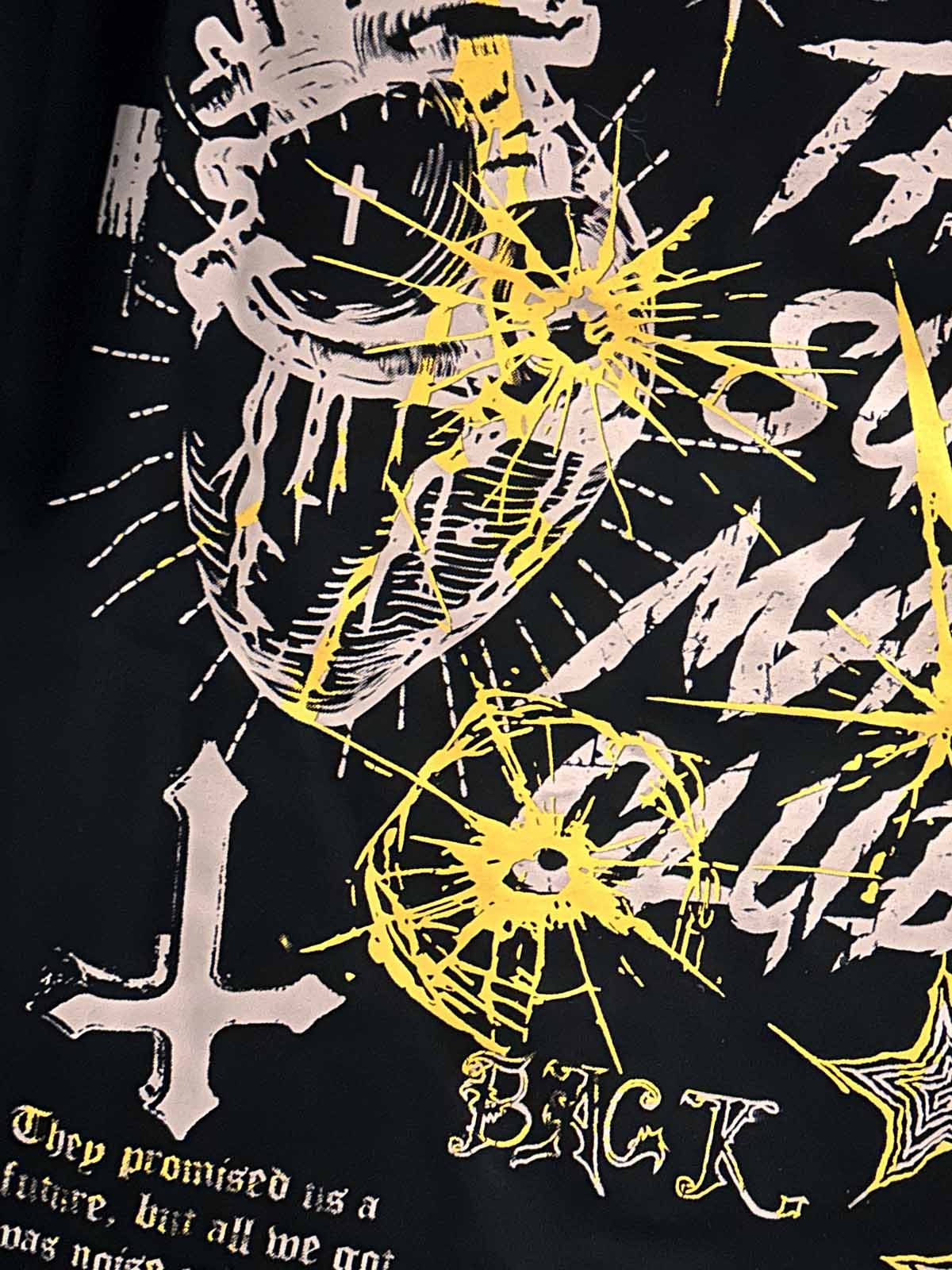 Hip-Hop Punk Faux Two-Piece Long-Sleeved T-Shirt - 2457 - Image 7