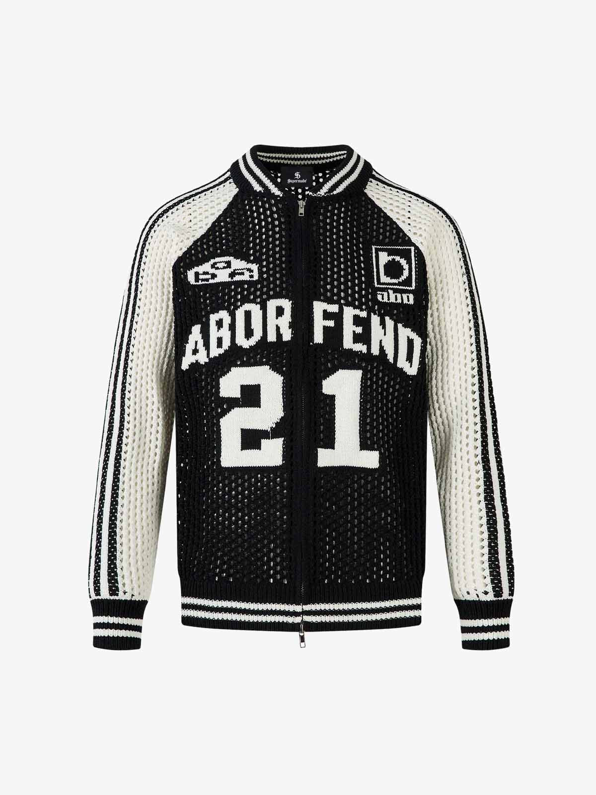 Hollow Knit Sports Zipper Racing Jacket - Image 6