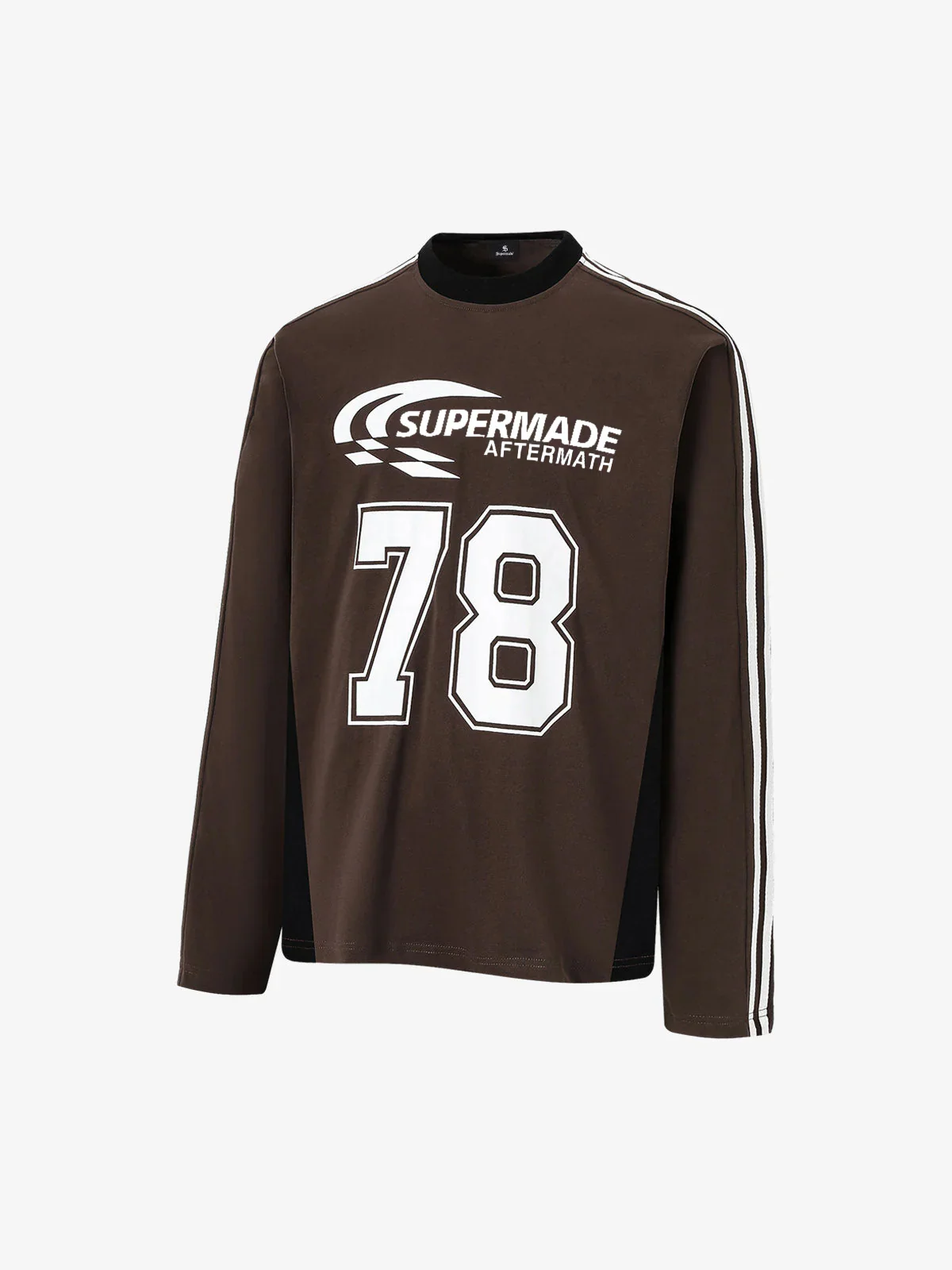 Jersey Digital Print Colorblock Long-Sleeved T-Shirt - Image 11