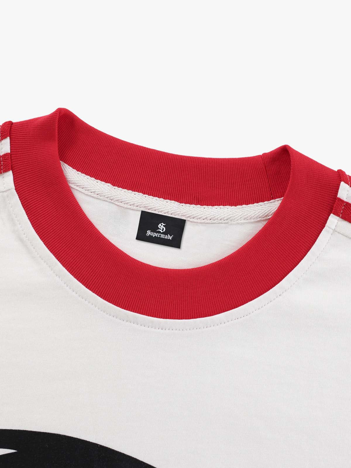 Jersey Digital Print Colorblock Long-Sleeved T-Shirt - Image 12