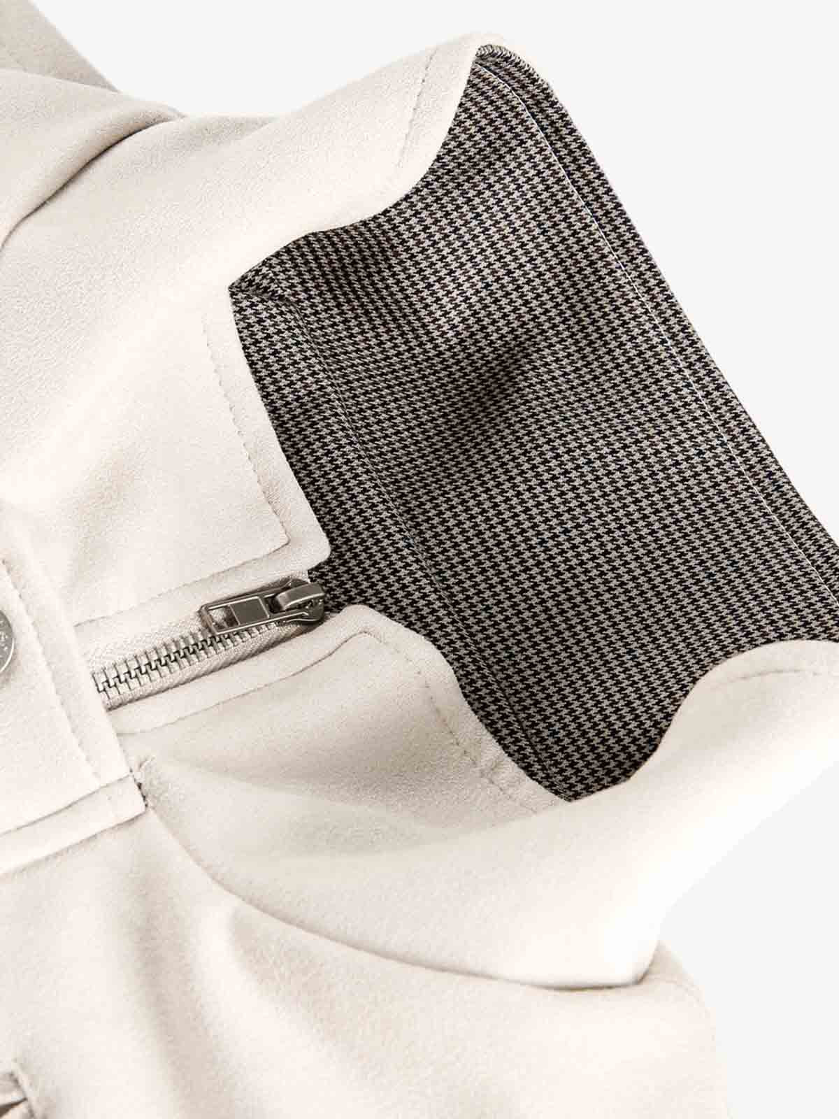 Military-Inspired Utility Shoulder Straps Zip Jacket - Image 8