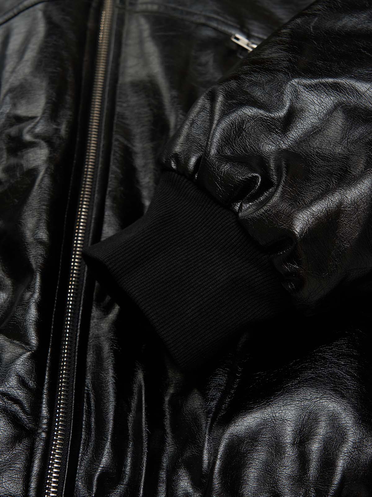 Multi-Zip Fur Hooded Leather Jacket - Image 12