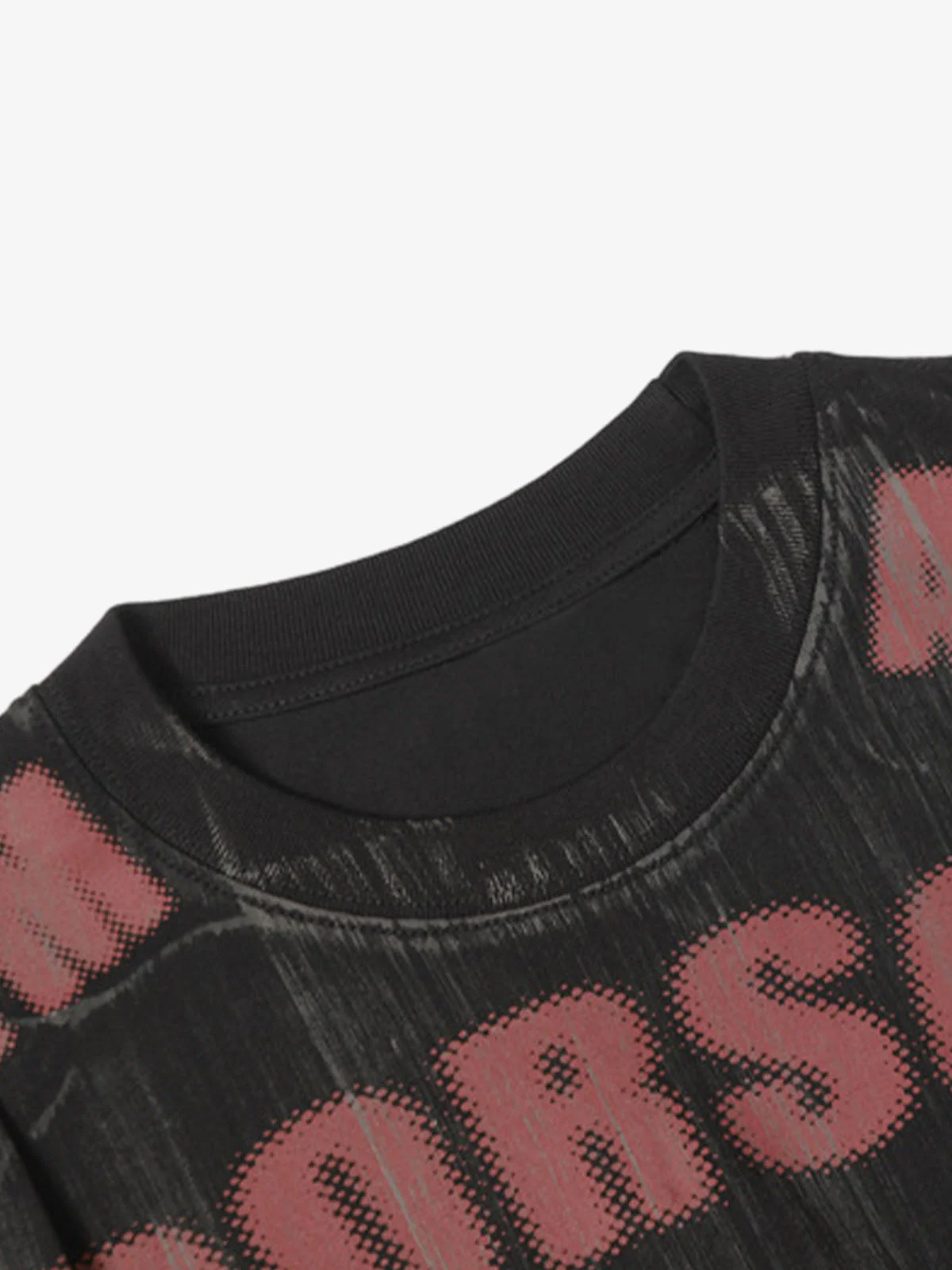 Painted Distressed Print Short-Sleeved T-Shirt - Image 14