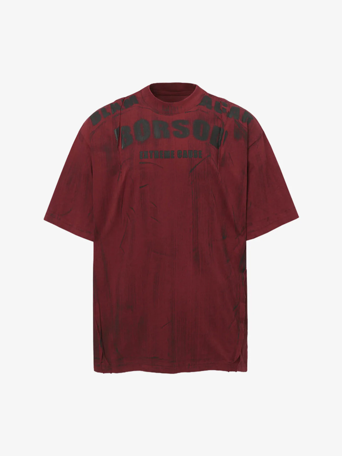 Painted Distressed Print Short-Sleeved T-Shirt - Image 9