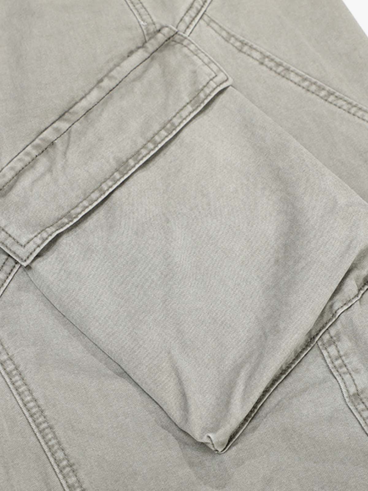 Patchwork Multi-Pocket Workwear Casual Machete Pants - Image 11