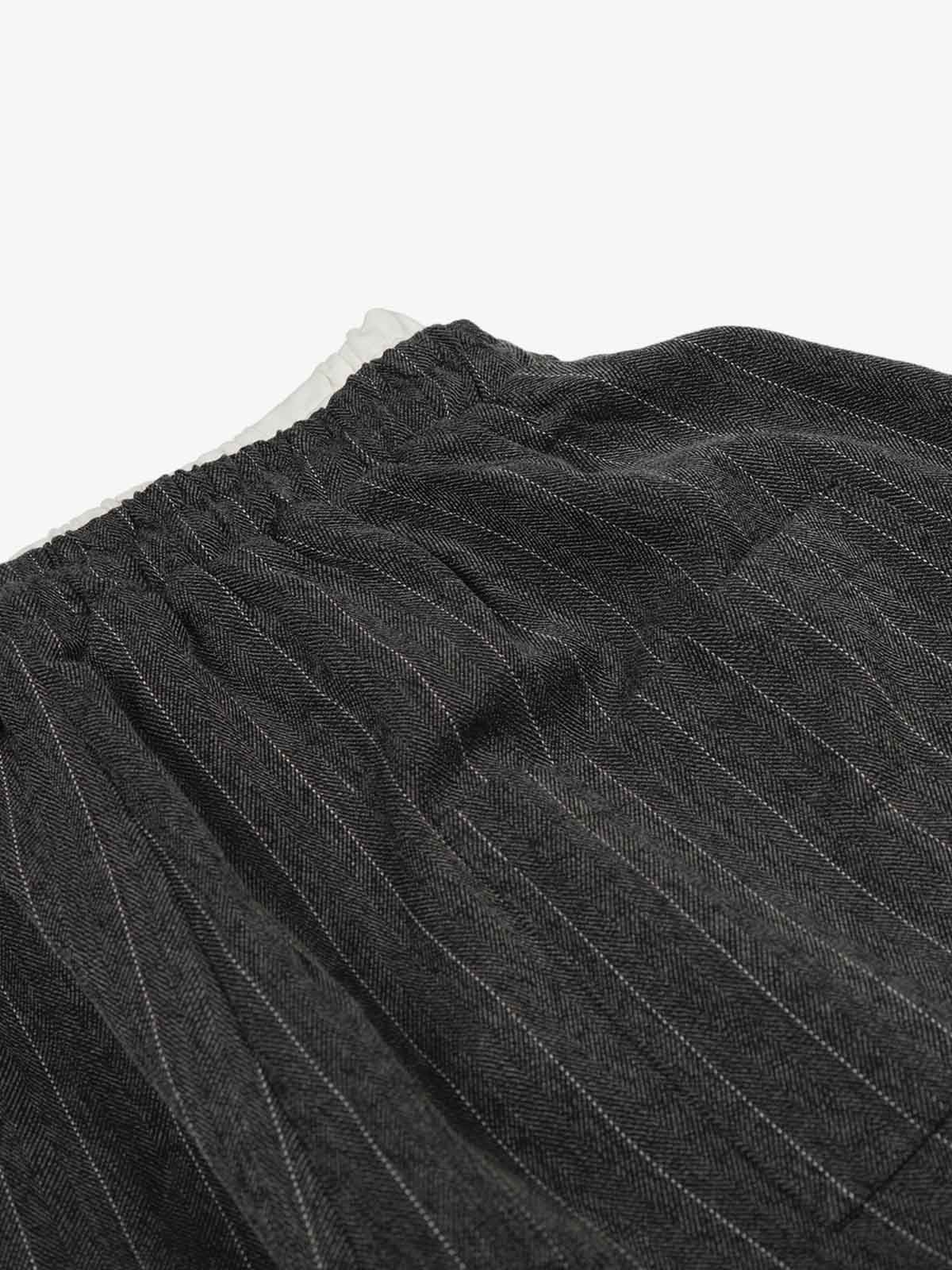 Pinstripe Elastic Waist Wide Leg Pants - Image 13