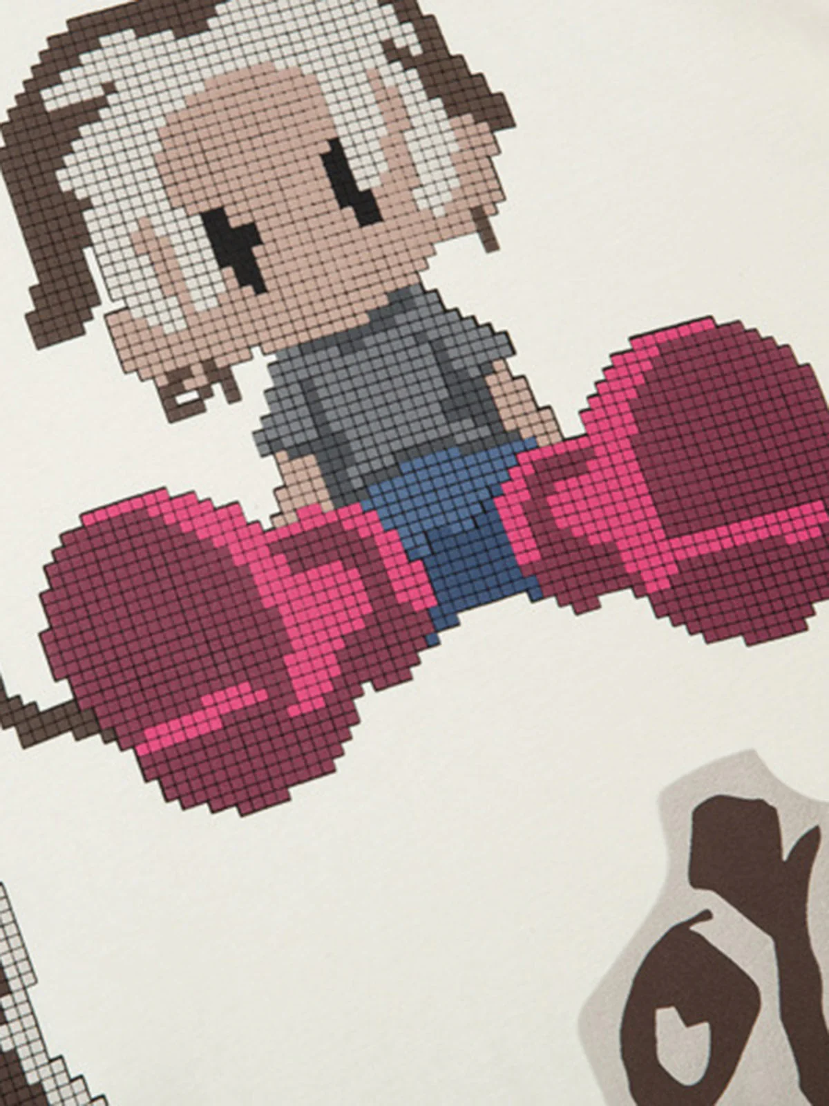 Pixel Art Cartoon Graphic T-Shirt - Image 5