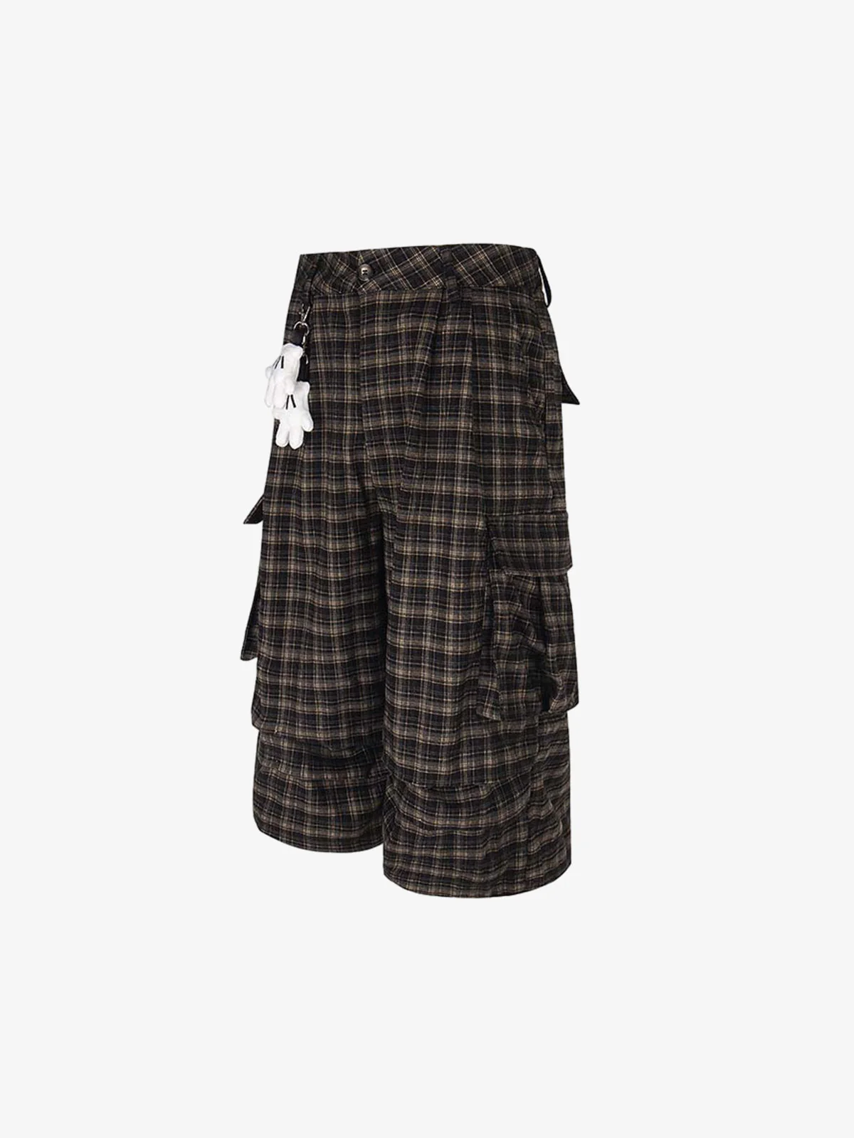 Plaid Cargo Pocket Jorts - Image 3