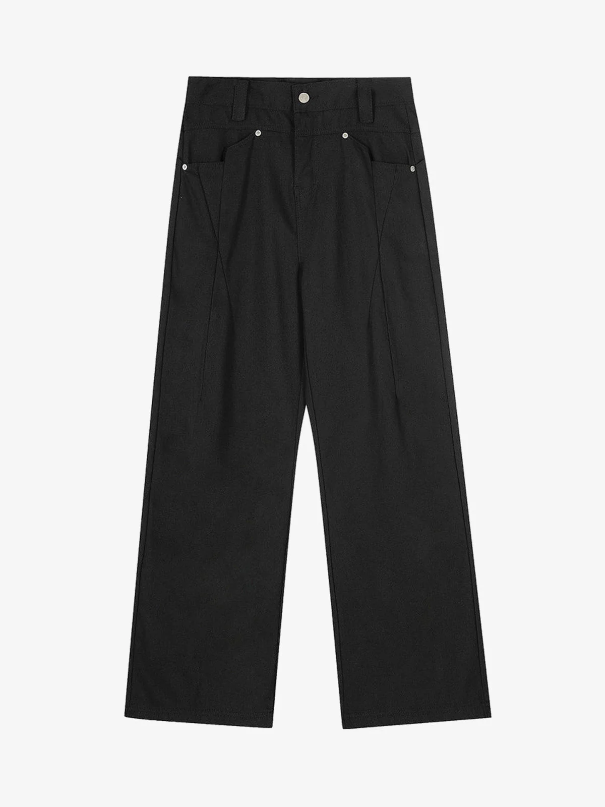 Pleated Deconstructed Tailored Pocket Casual Pants - Image 2