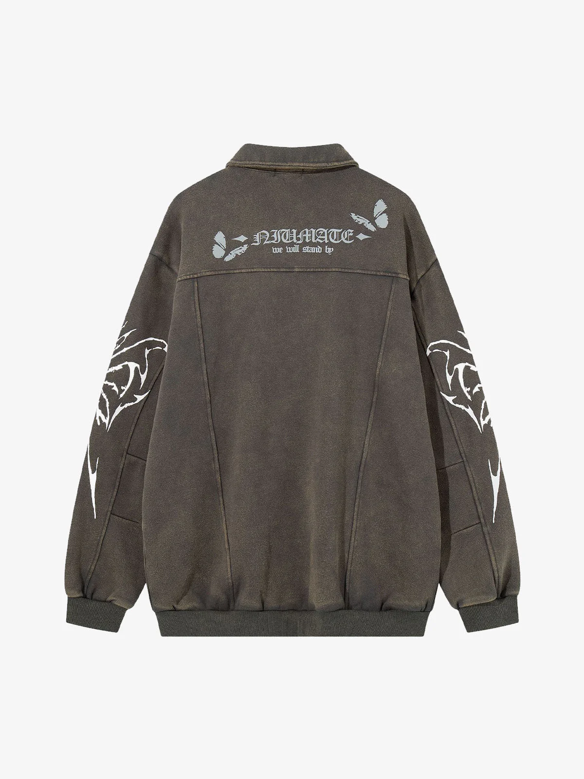 Punk Gothic Butterfly Graphic Streetwear Jacket - Image 11
