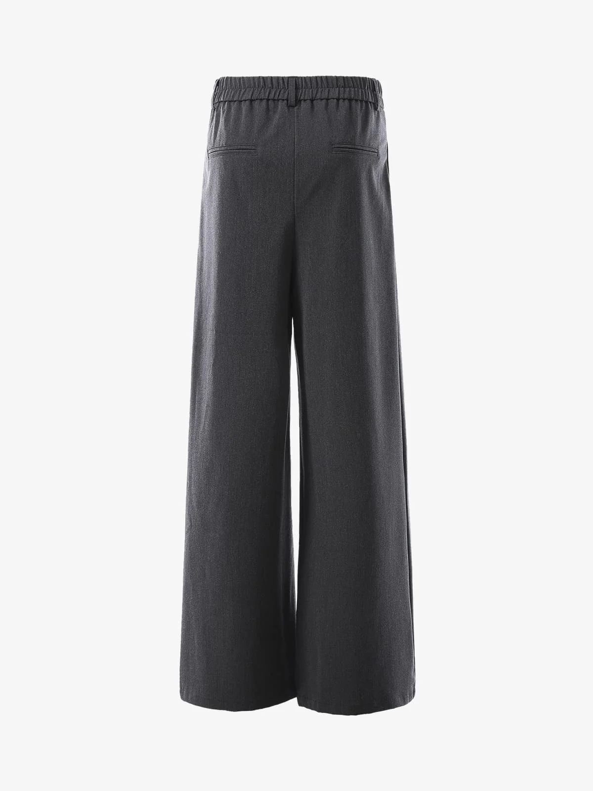 Retro Asymmetric Waist Loose Wide-Leg Trousers - Image 3
