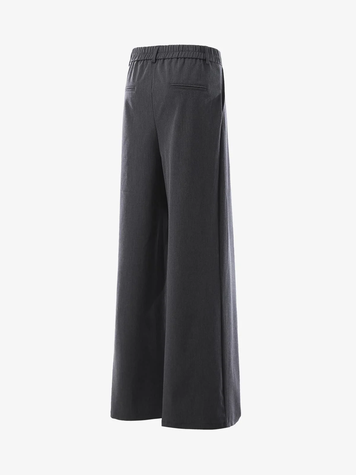 Retro Asymmetric Waist Loose Wide-Leg Trousers - Image 4