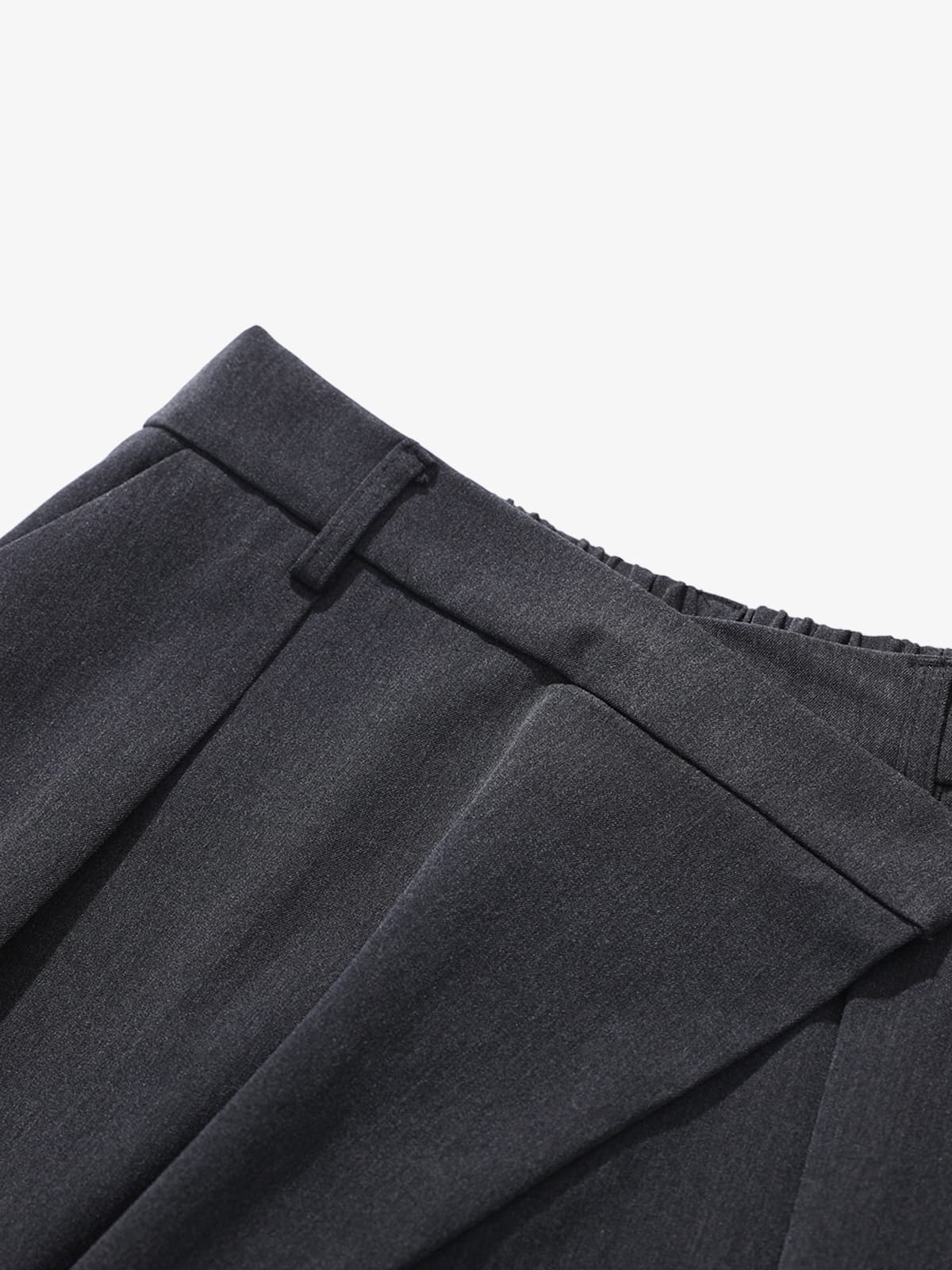Retro Asymmetric Waist Loose Wide-Leg Trousers - Image 7