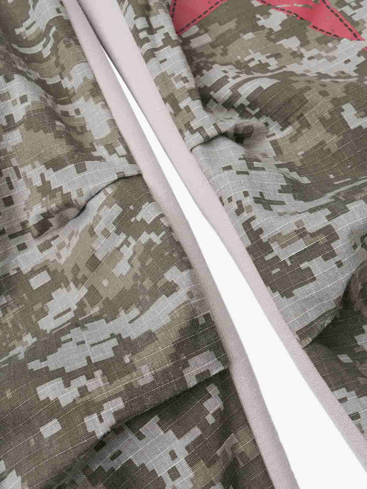 Retro Camouflage Star Patch Colorblock Casual Pants - Image 7