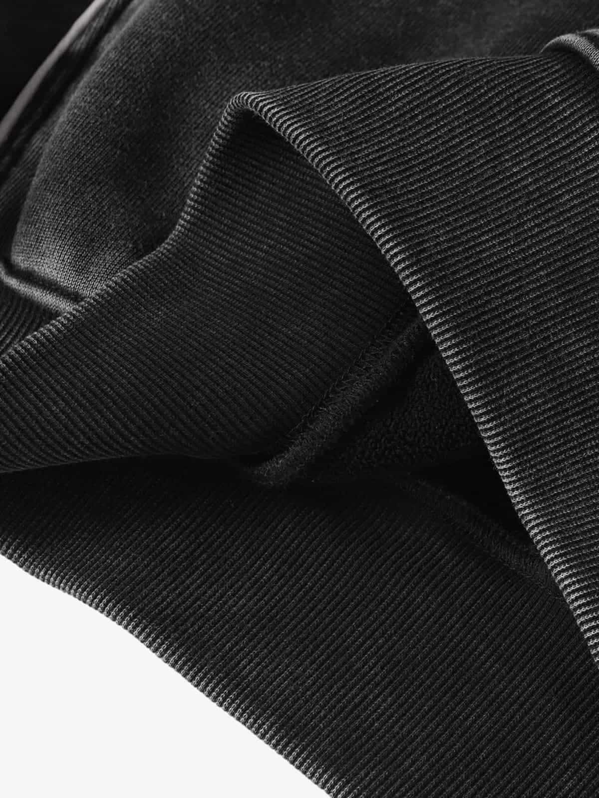 Retro Deconstructed Patchwork Washed Hoodie - Image 9