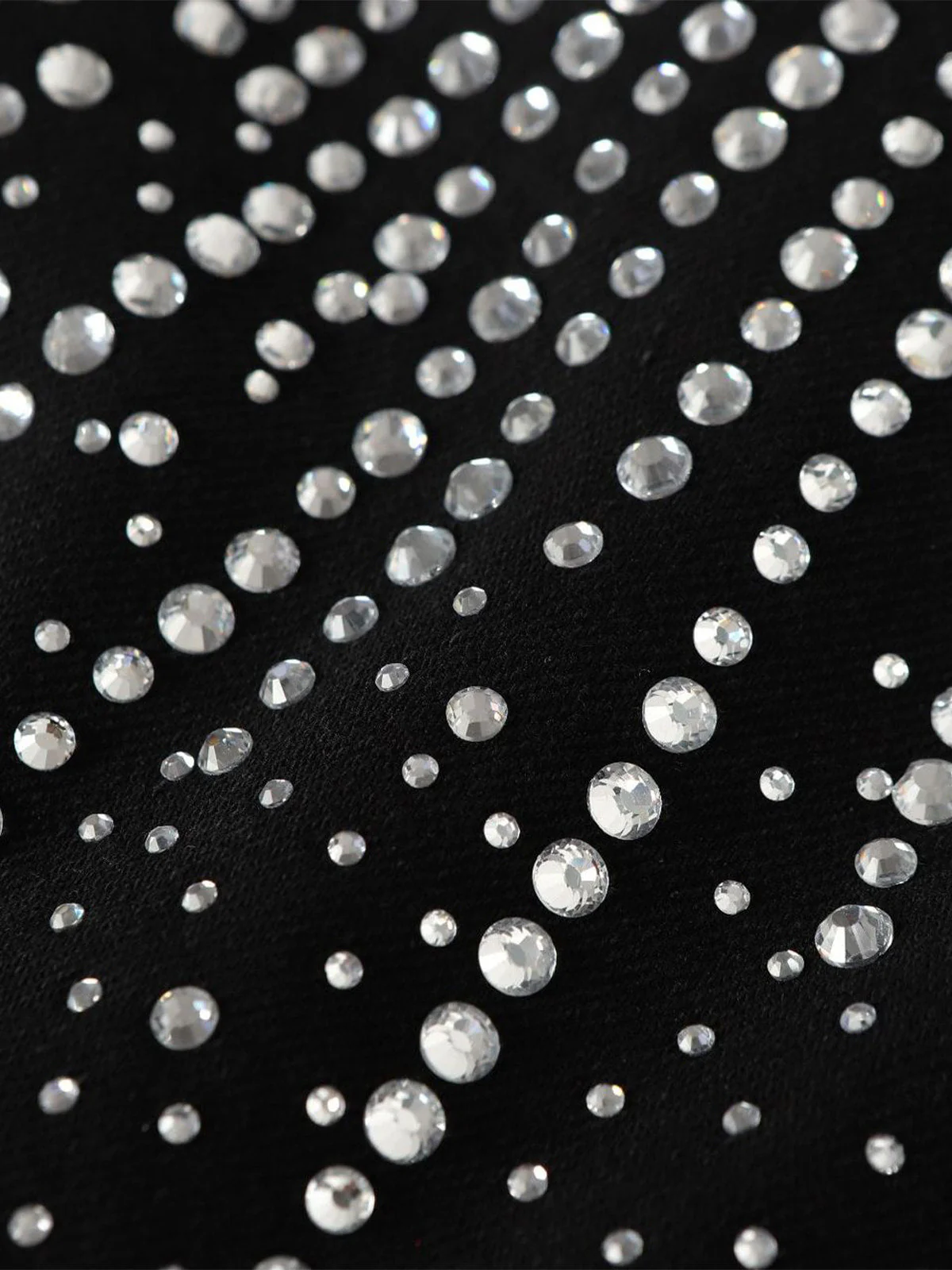 Retro Denim Full Rhinestone Design Baggy Jeans - Image 9