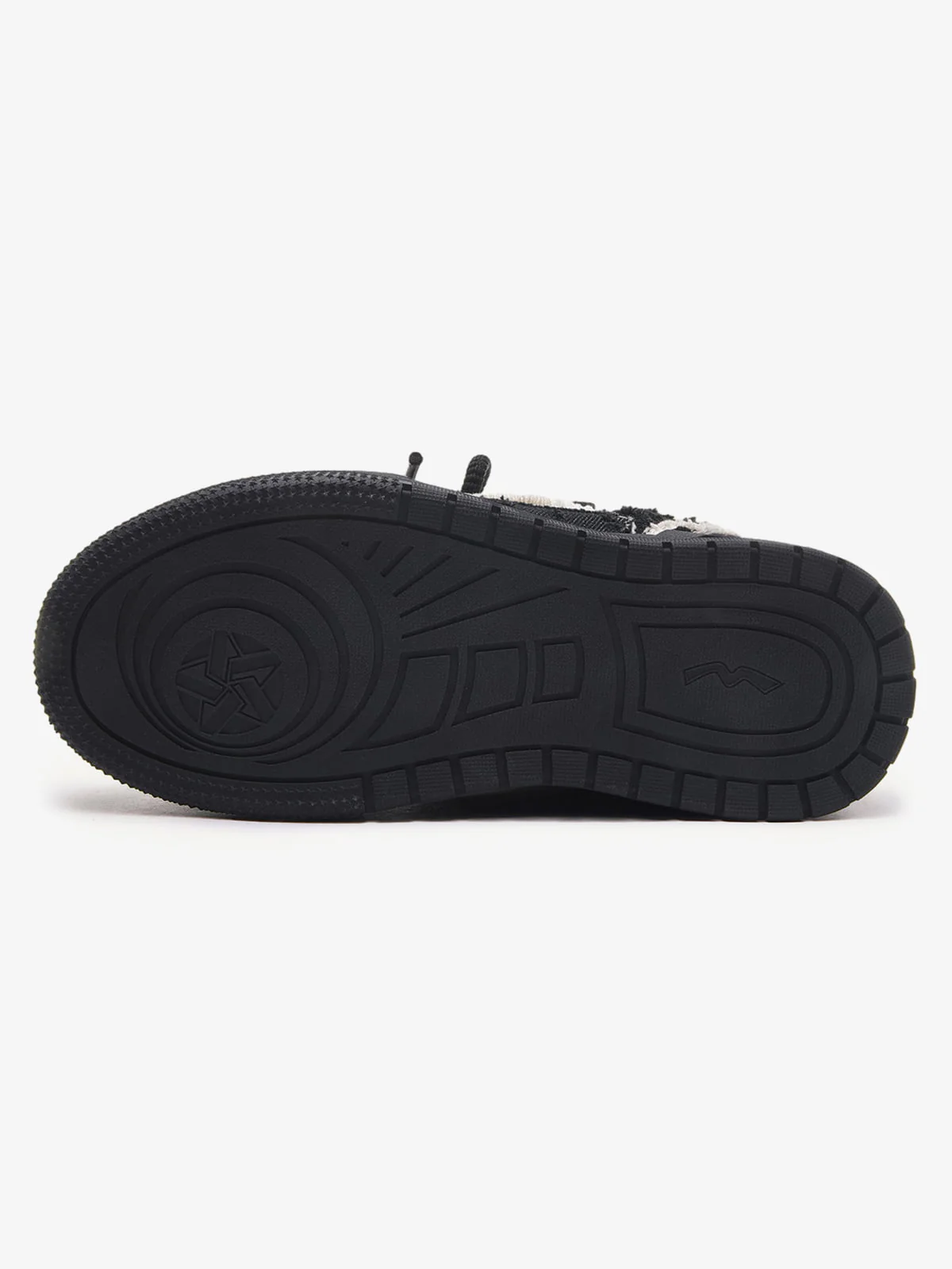 Retro Distressed Denim Patch Velcro Sneakers - Image 6