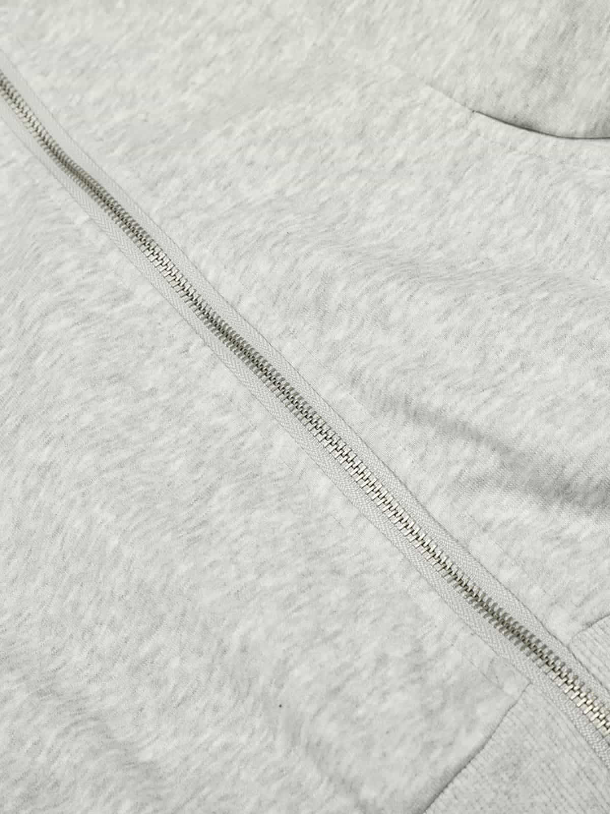 Retro Faux Fur Collar Fleece Zip Up Hoodie Jacket - Image 8
