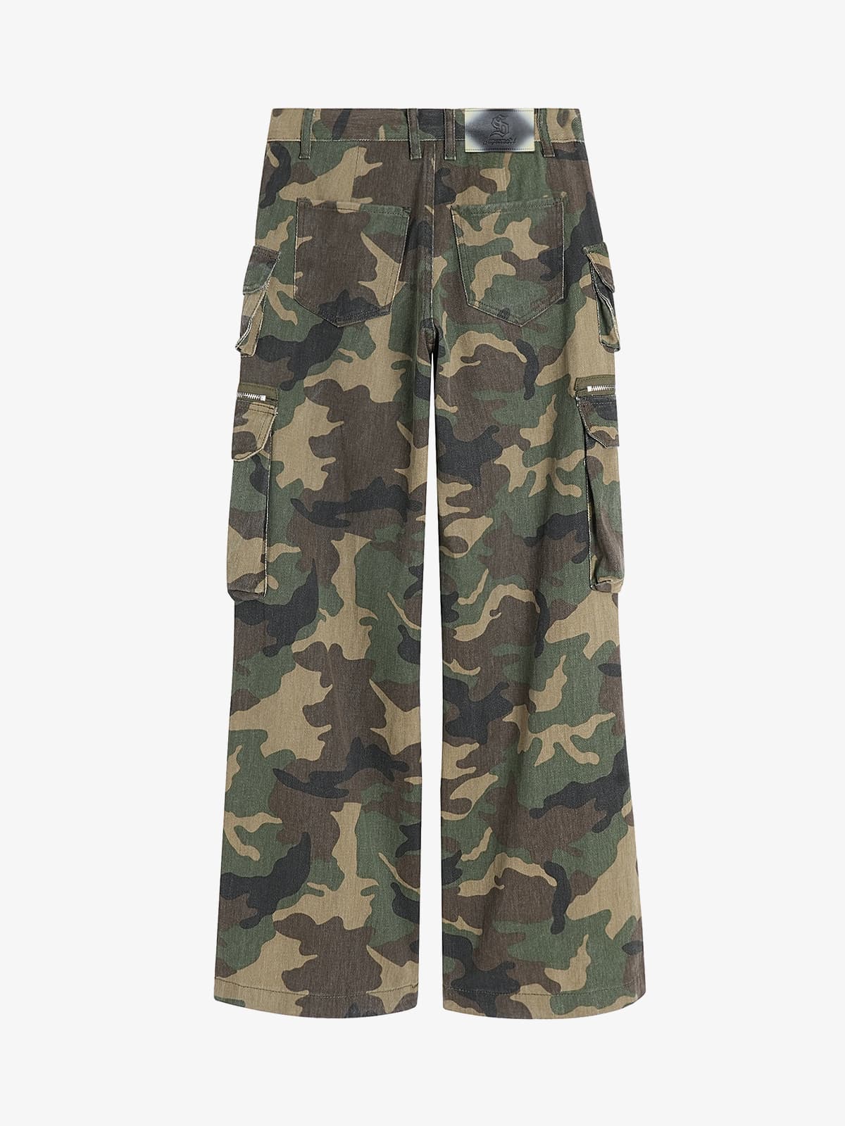 Retro Forest Camouflage Multi-Pocket Cargo Pants - Image 2