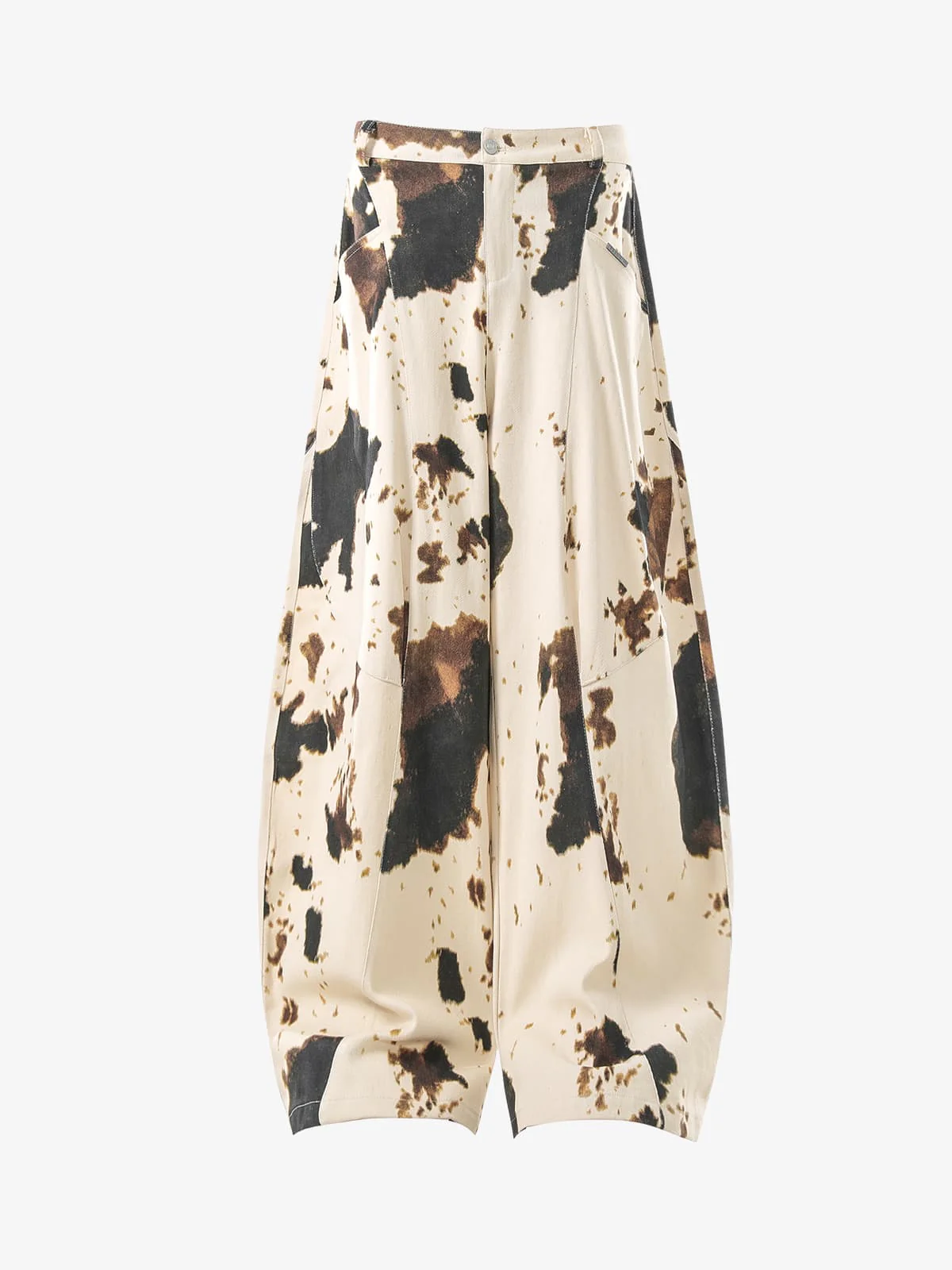 Retro Ink Splash Tie-Dye Barrel Jeans - Image 2