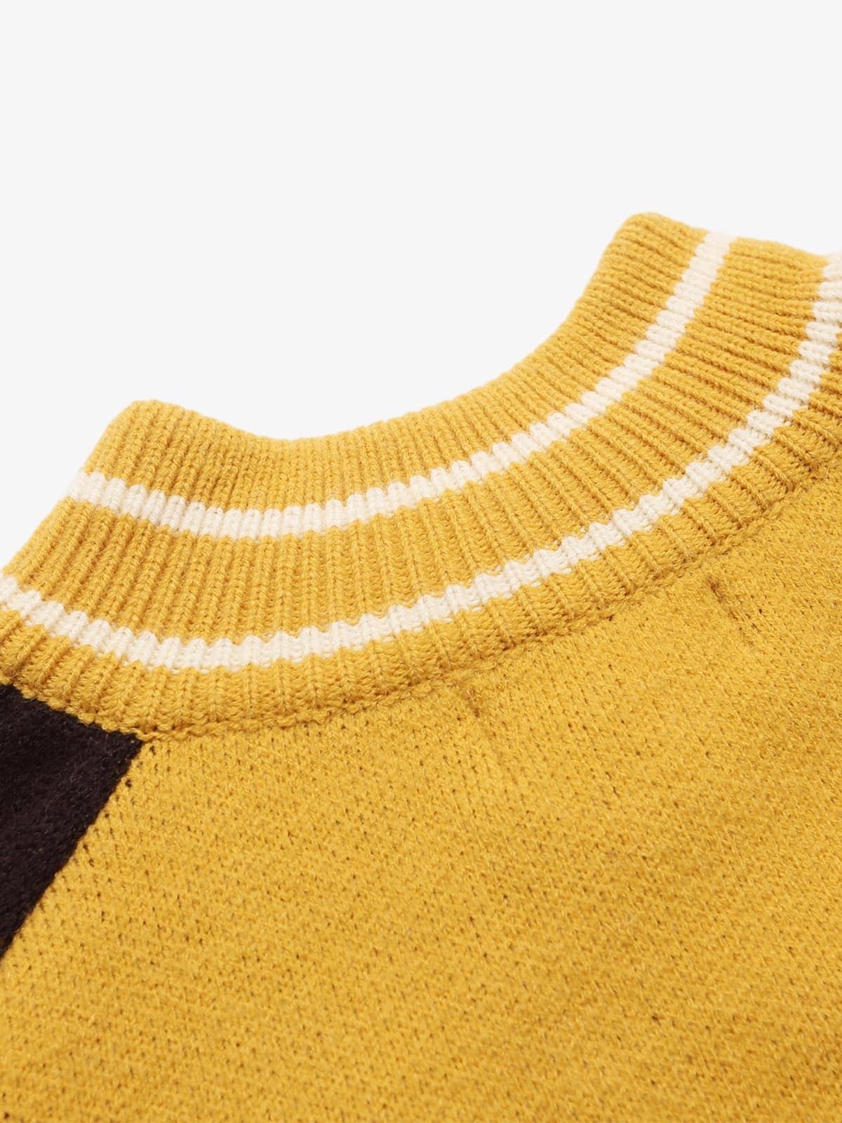 Retro Motorcycle Colorblock Knitted Zip-up Sweater Jacket - Image 14