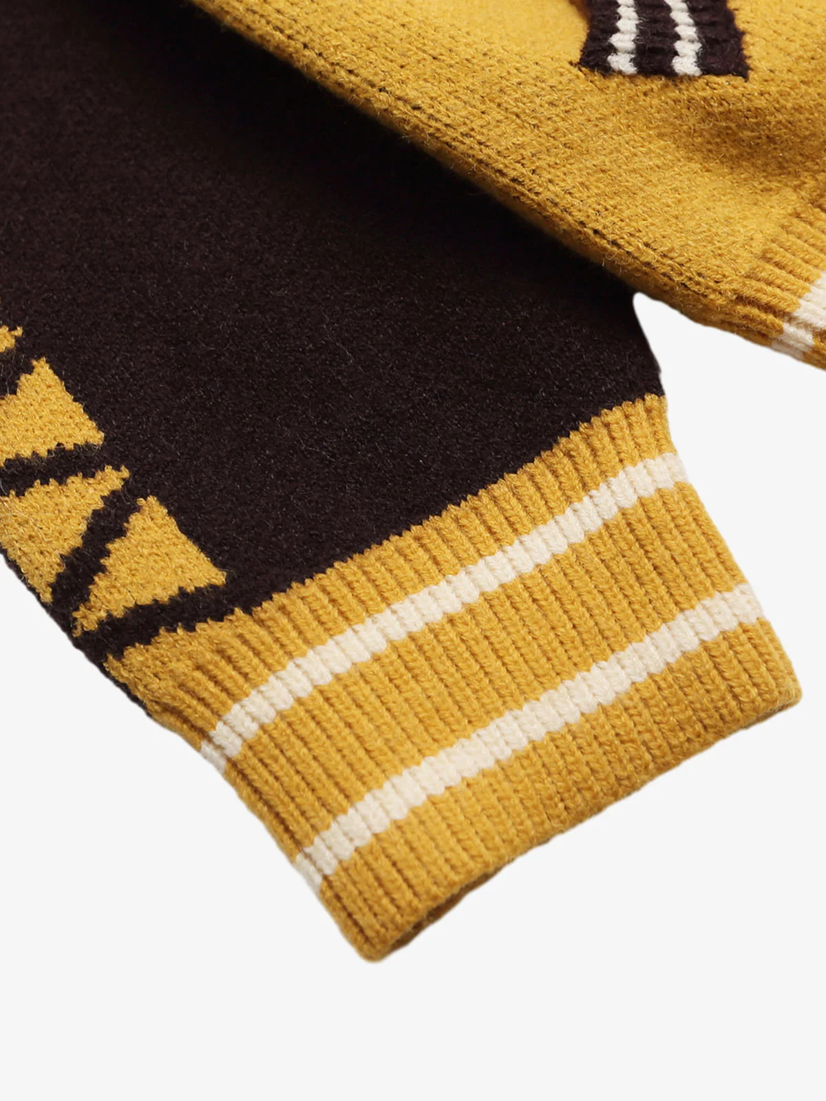 Retro Motorcycle Colorblock Knitted Zip-up Sweater Jacket - Image 16