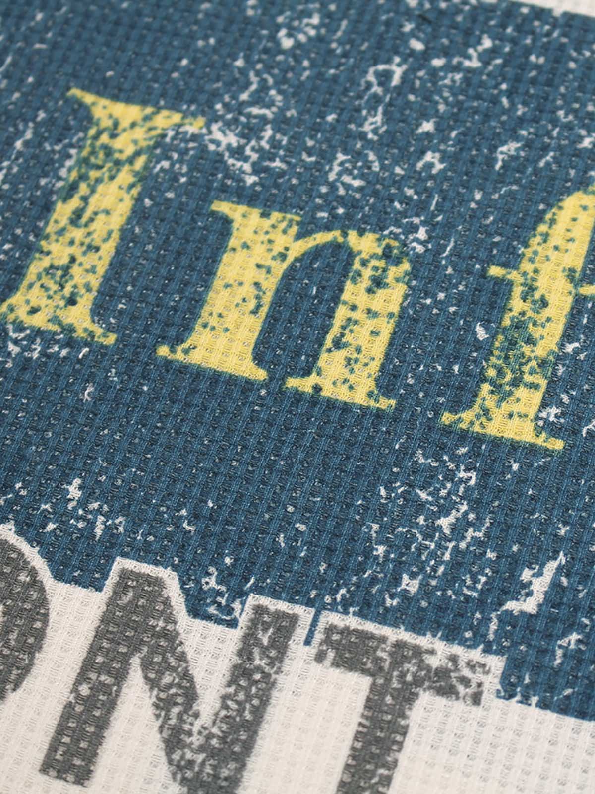 Waffle Knit Graphic Print Crewneck Sweatshirt - 2496 - Image 11