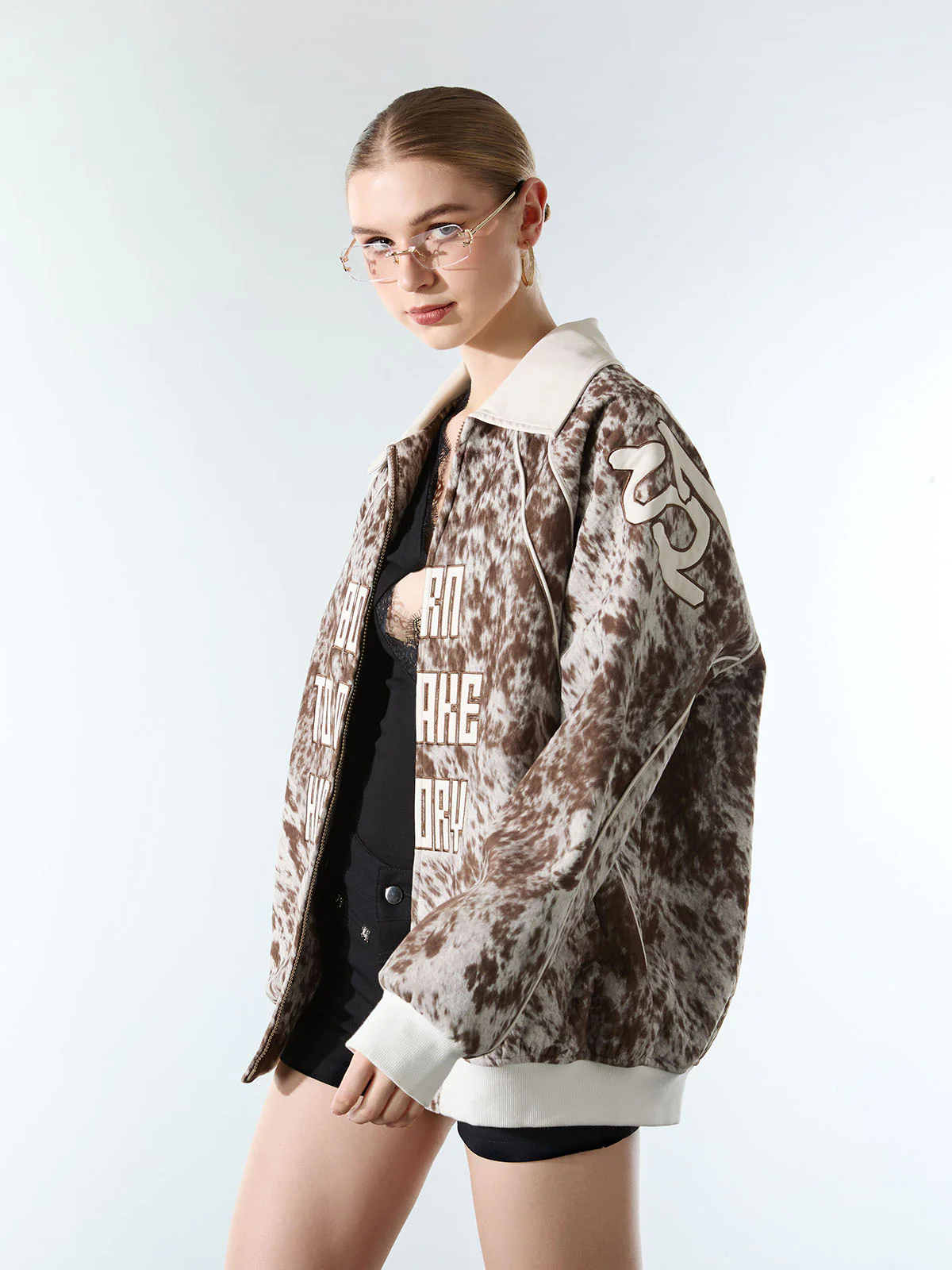 Retro Statement Snow Leopard Fleece Jacket - Image 3