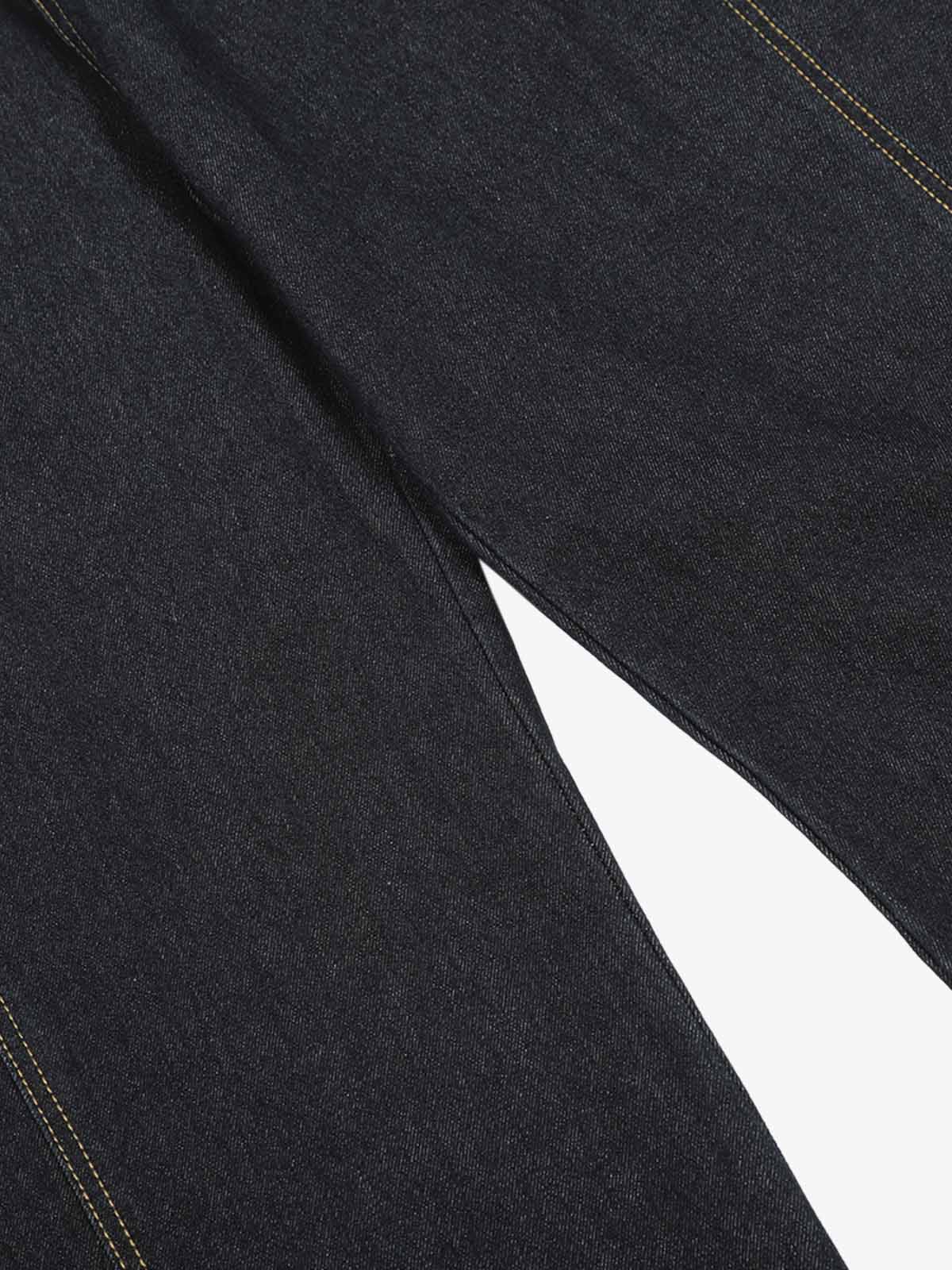 Retro Stitching Graffiti Letters Machete Jeans - 2498 - Image 6
