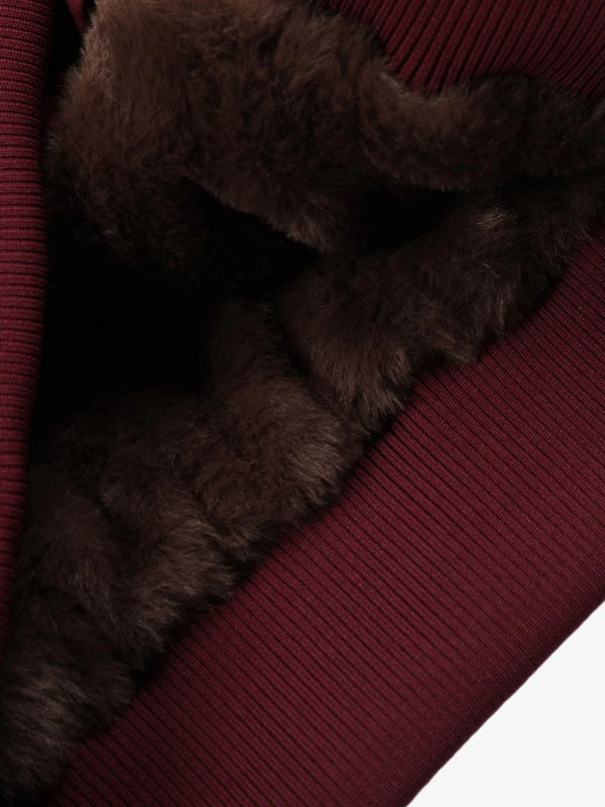 Retro Suede Faux Fur Collar Fleece Lined Bomber Jacket - Image 17