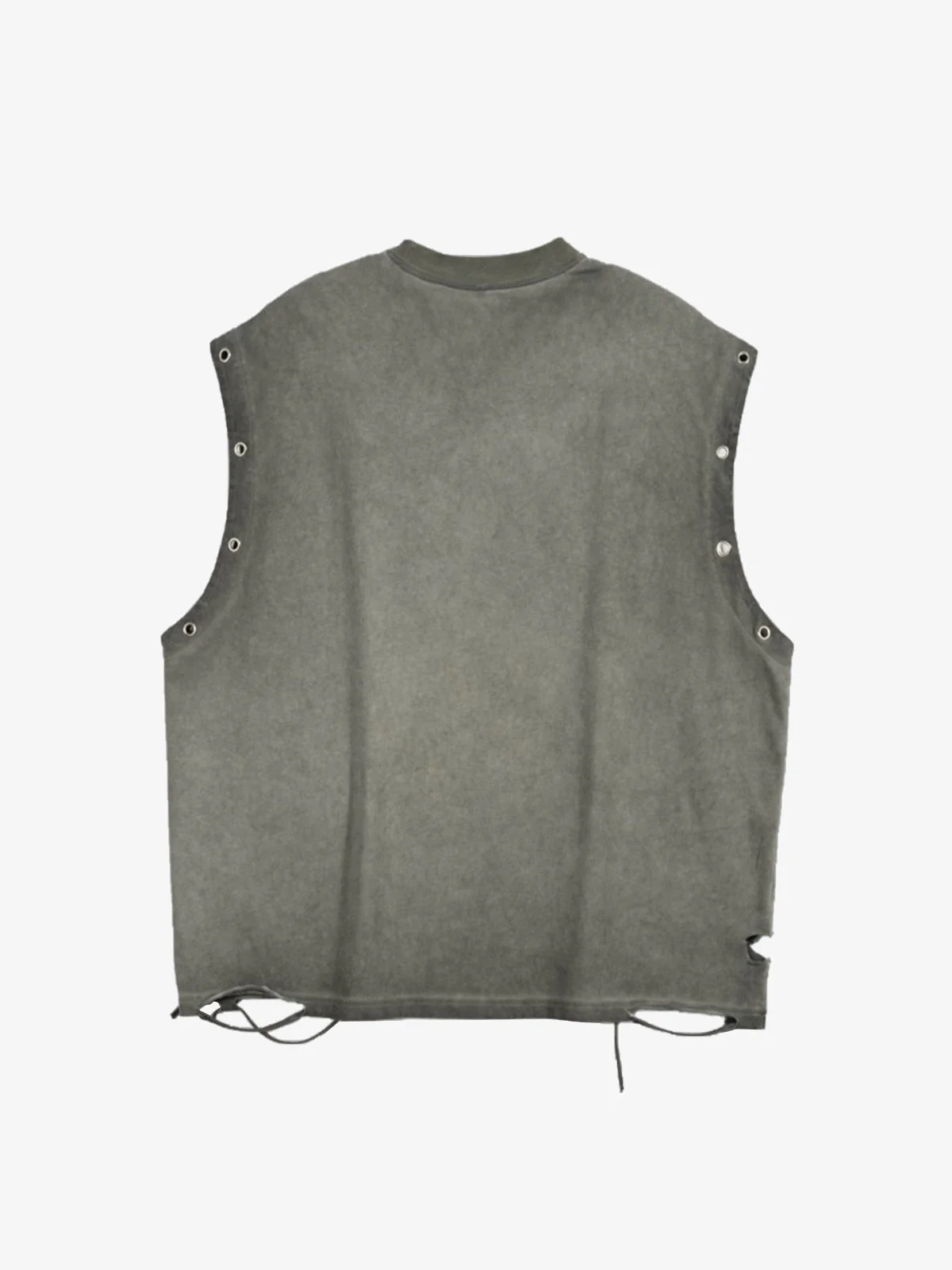 Ripped Graphic Patch Sleeveless Vest - Image 5